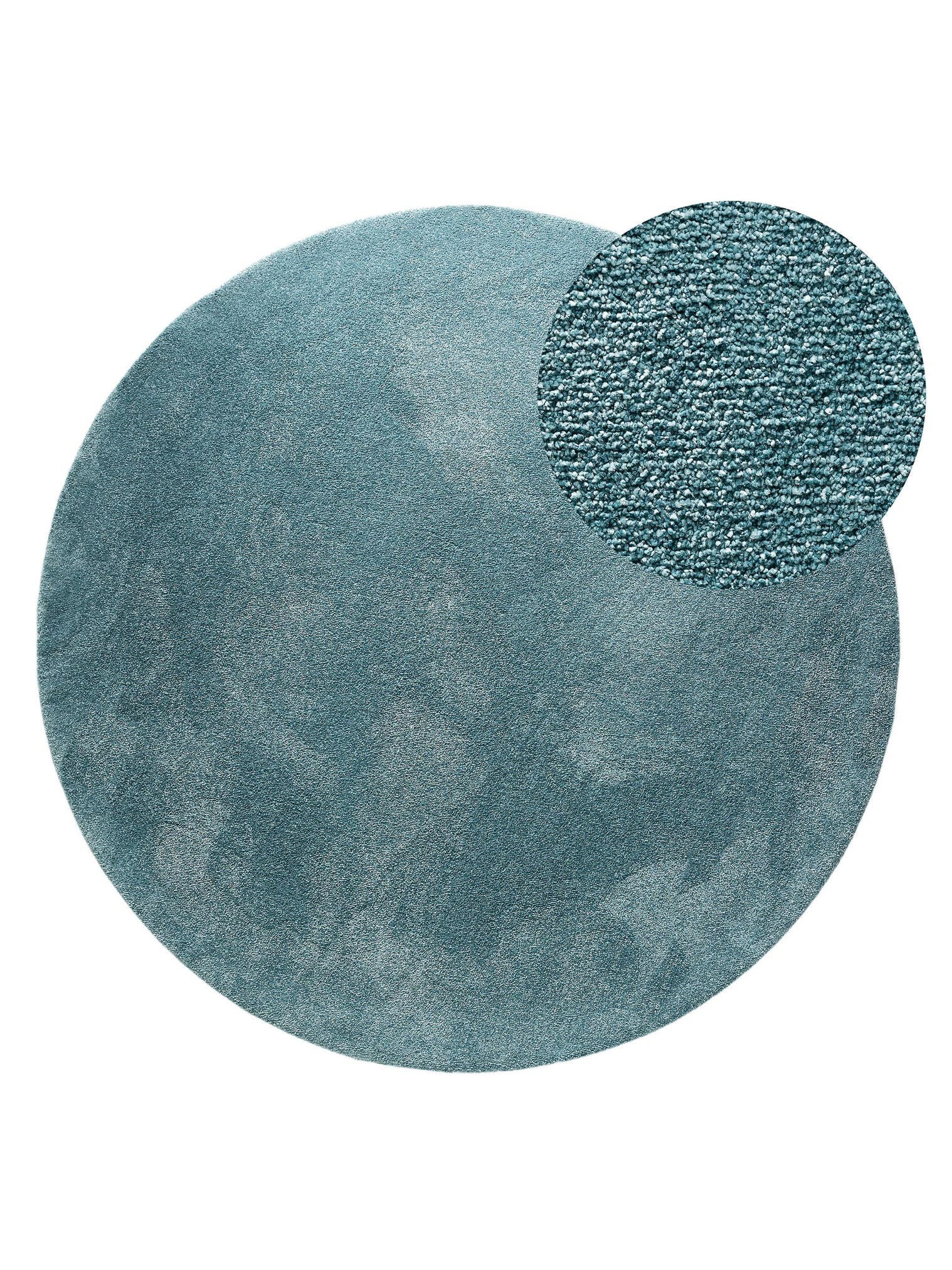 Rug made of 100% Polypropylene in Turquoise with a 11 - 20 mm high pile by benuta Nest
