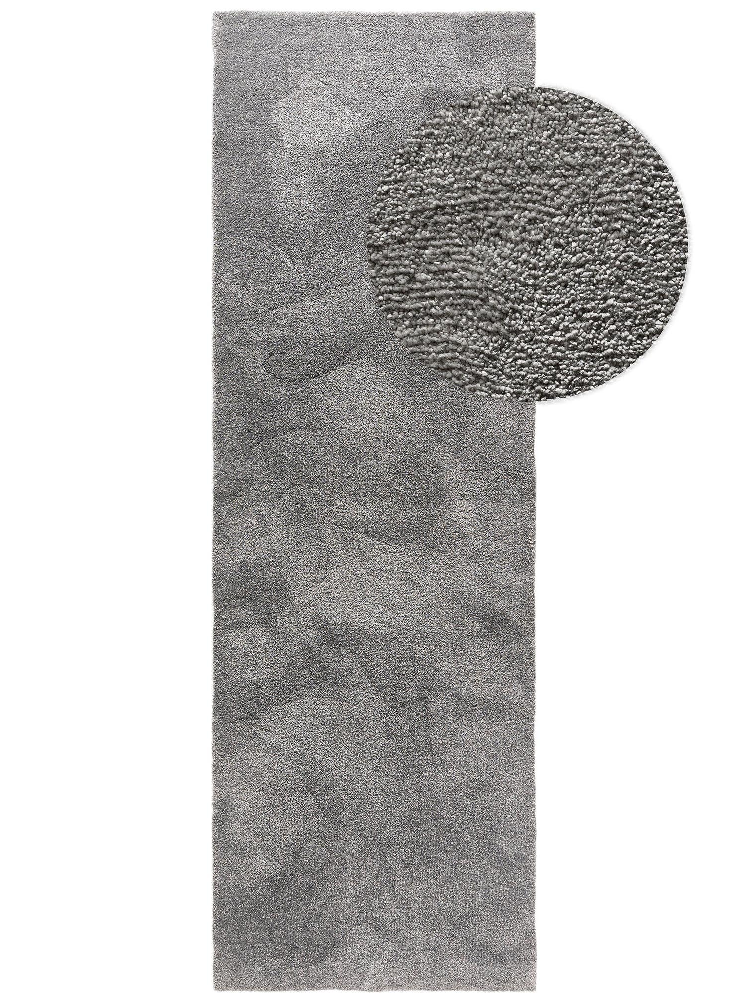 Teppich aus 100% Polypropylen in Grau mit 11 bis 20 mm hohem Flor von benuta Nest