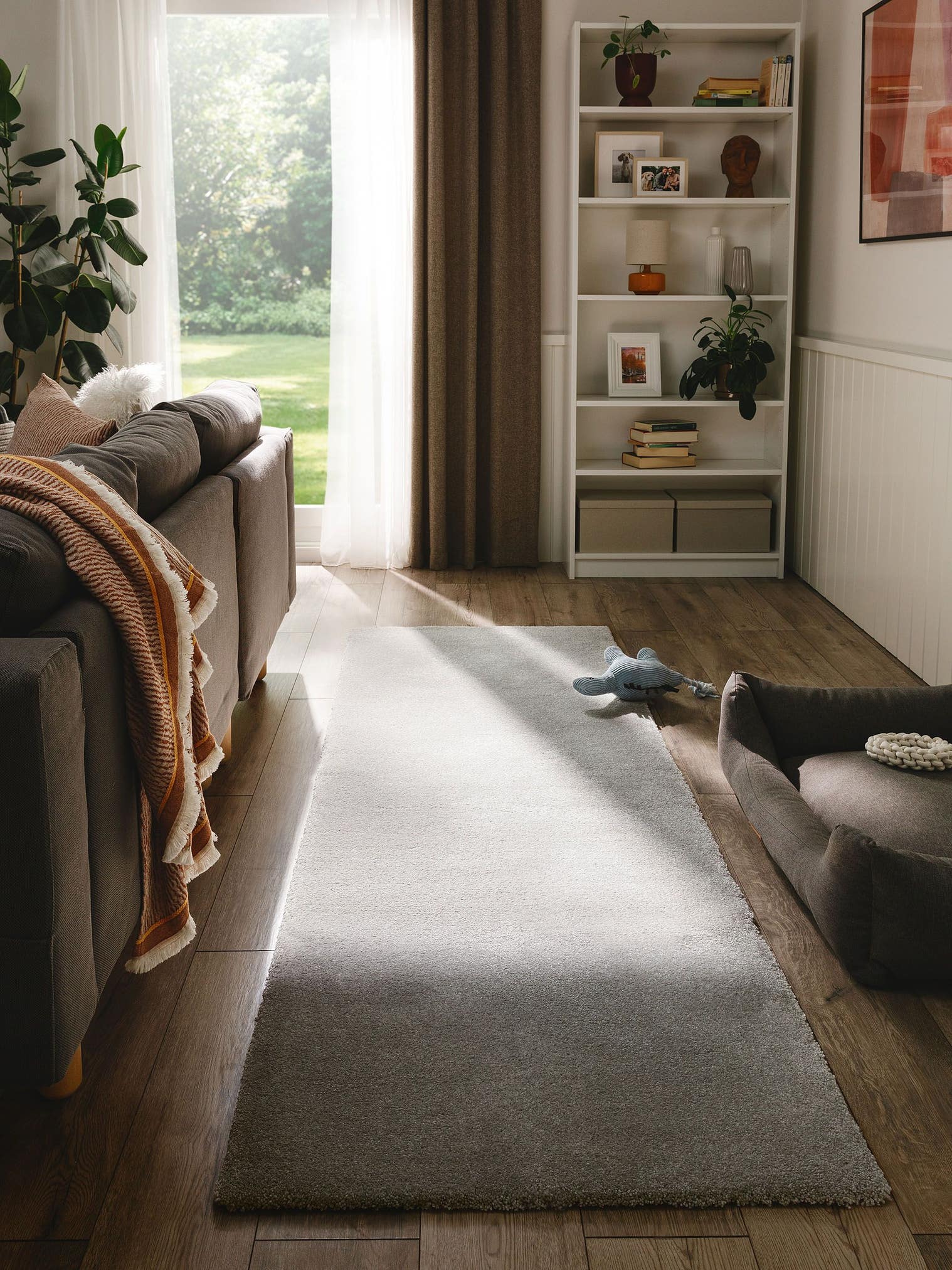 Teppich aus 100% Polypropylen in Grau mit 11 bis 20 mm hohem Flor von benuta Nest