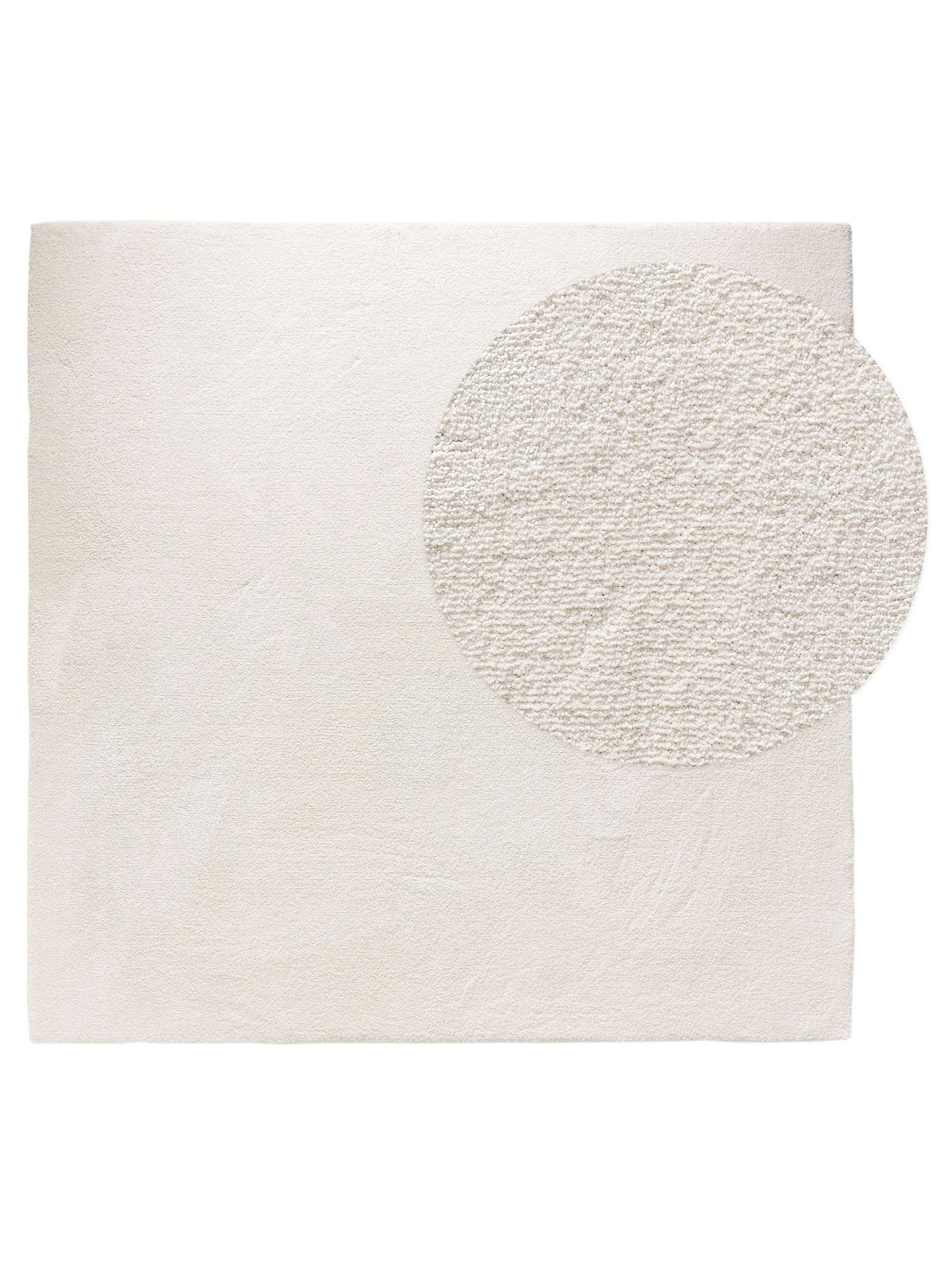 Teppich aus 100% Polypropylen in Weiß mit 11 bis 20 mm hohem Flor von benuta Nest
