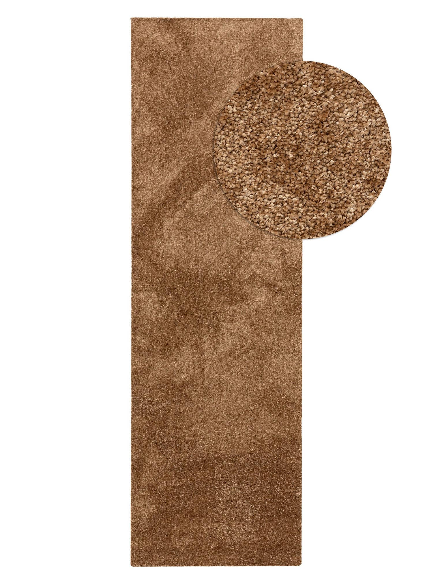 Teppich aus 100% Polyester (30% recycled) in Beige mit 11 bis 20 mm hohem Flor von benuta Nest