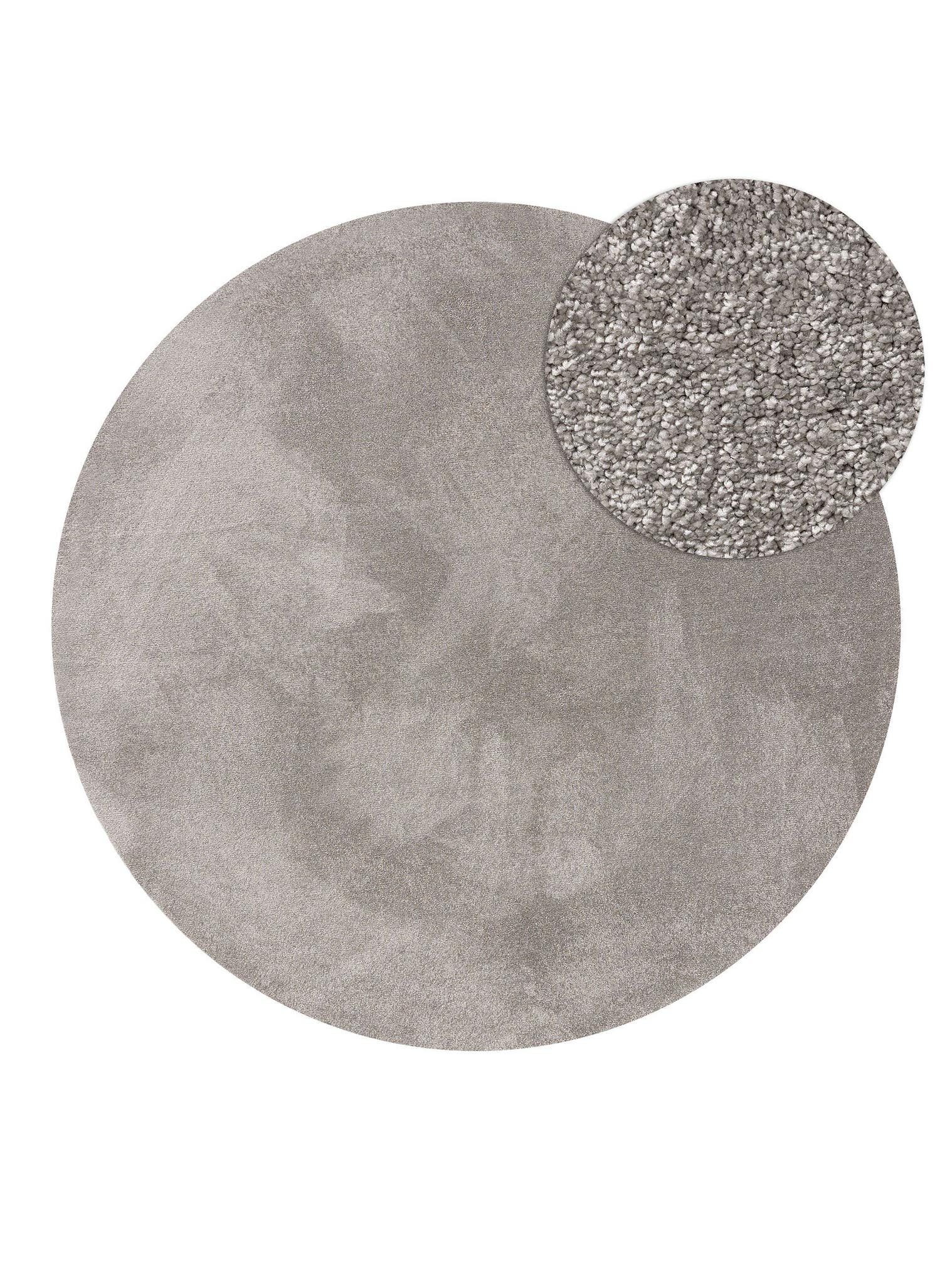Teppich aus 100% Polyester (30% recycled) in Grau mit 11 bis 20 mm hohem Flor von benuta Nest