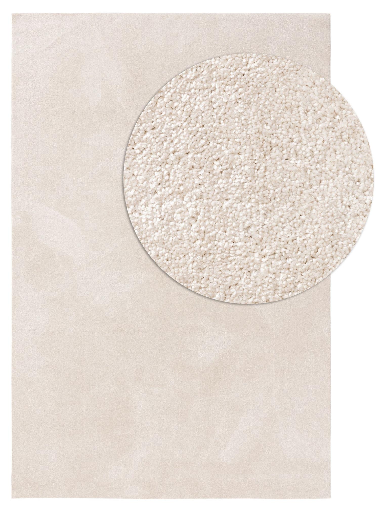 Alfombra de 100% poliestere (30% PES) en Blanco con un pelo de {{Placeholder_Pile Height}} de altura de benuta Nest