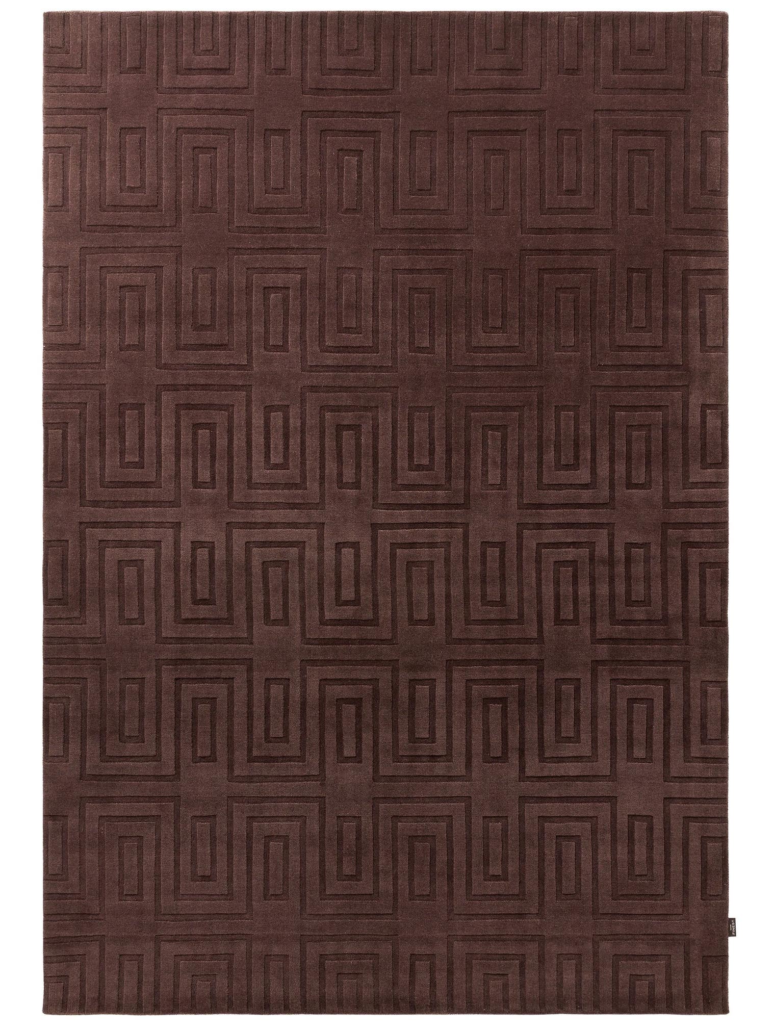 Tapis en 50% Laine, 50% Viscose en Rouge avec une pile de 11 - 20 mm de hauteur de benuta Finest