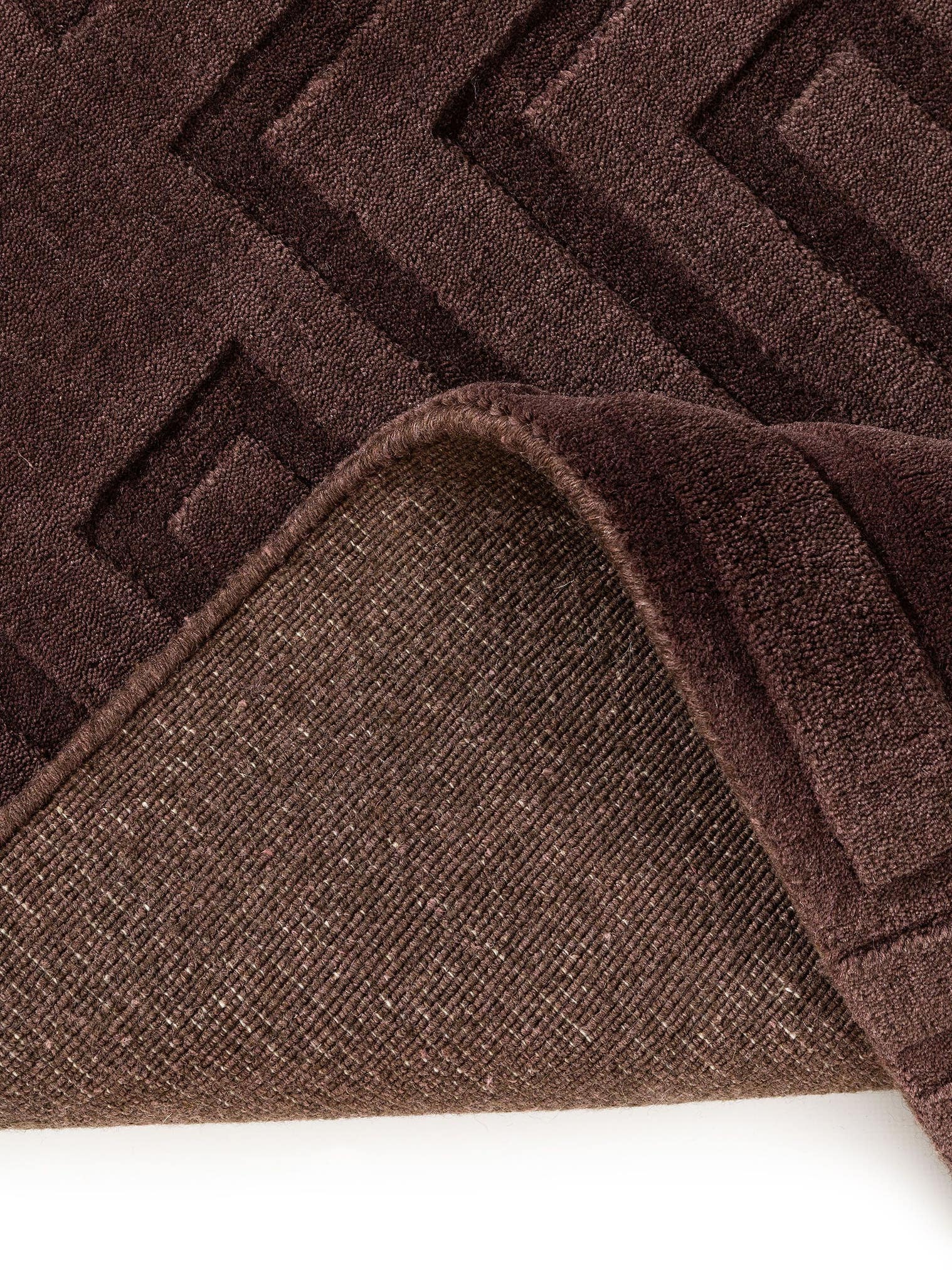 Tapis en 50% Laine, 50% Viscose en Rouge avec une pile de 11 - 20 mm de hauteur de benuta Finest