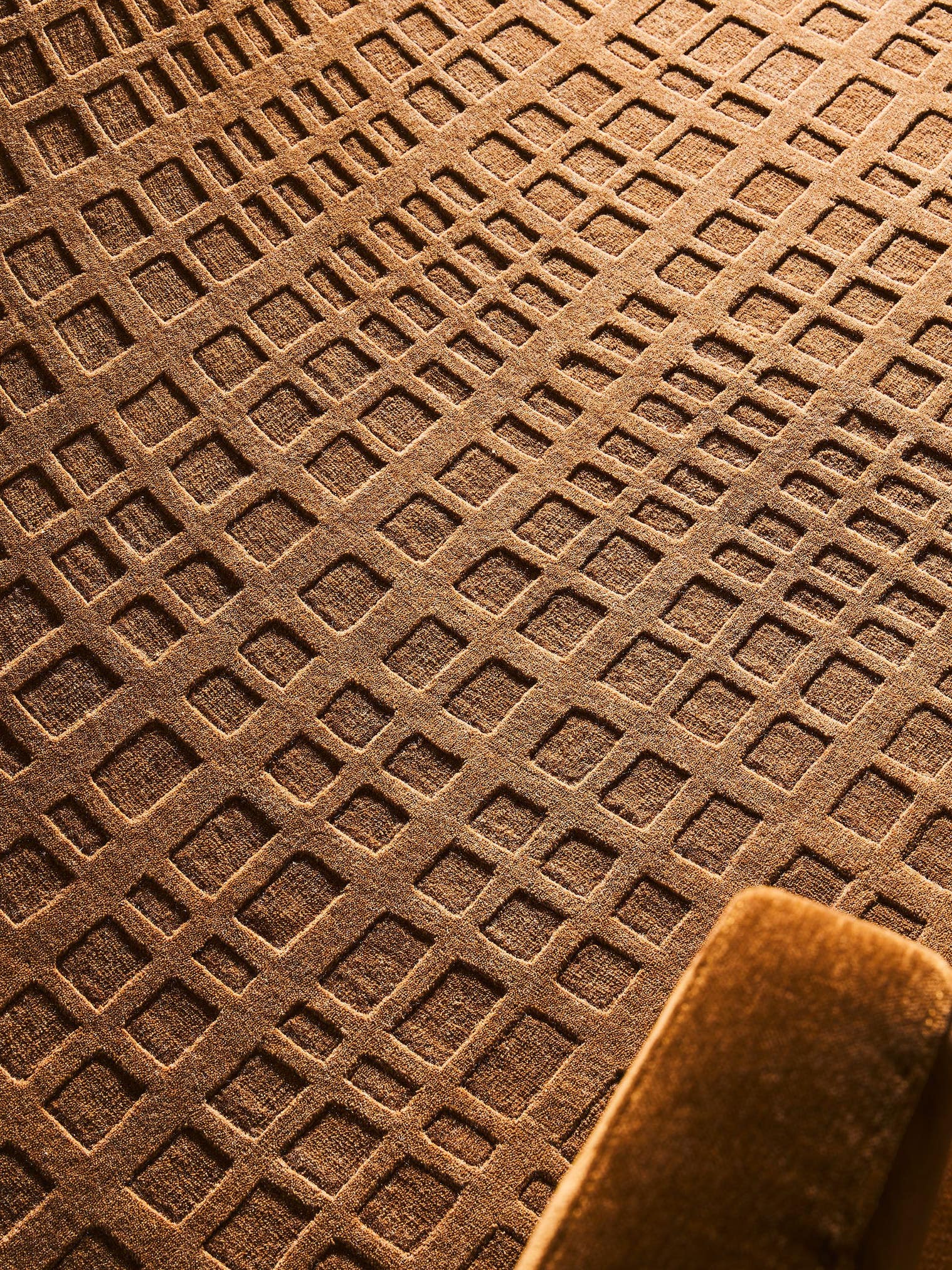 Tapis en 50% Laine, 50% Viscose en Beige avec une pile de 11 - 20 mm de hauteur de benuta Finest