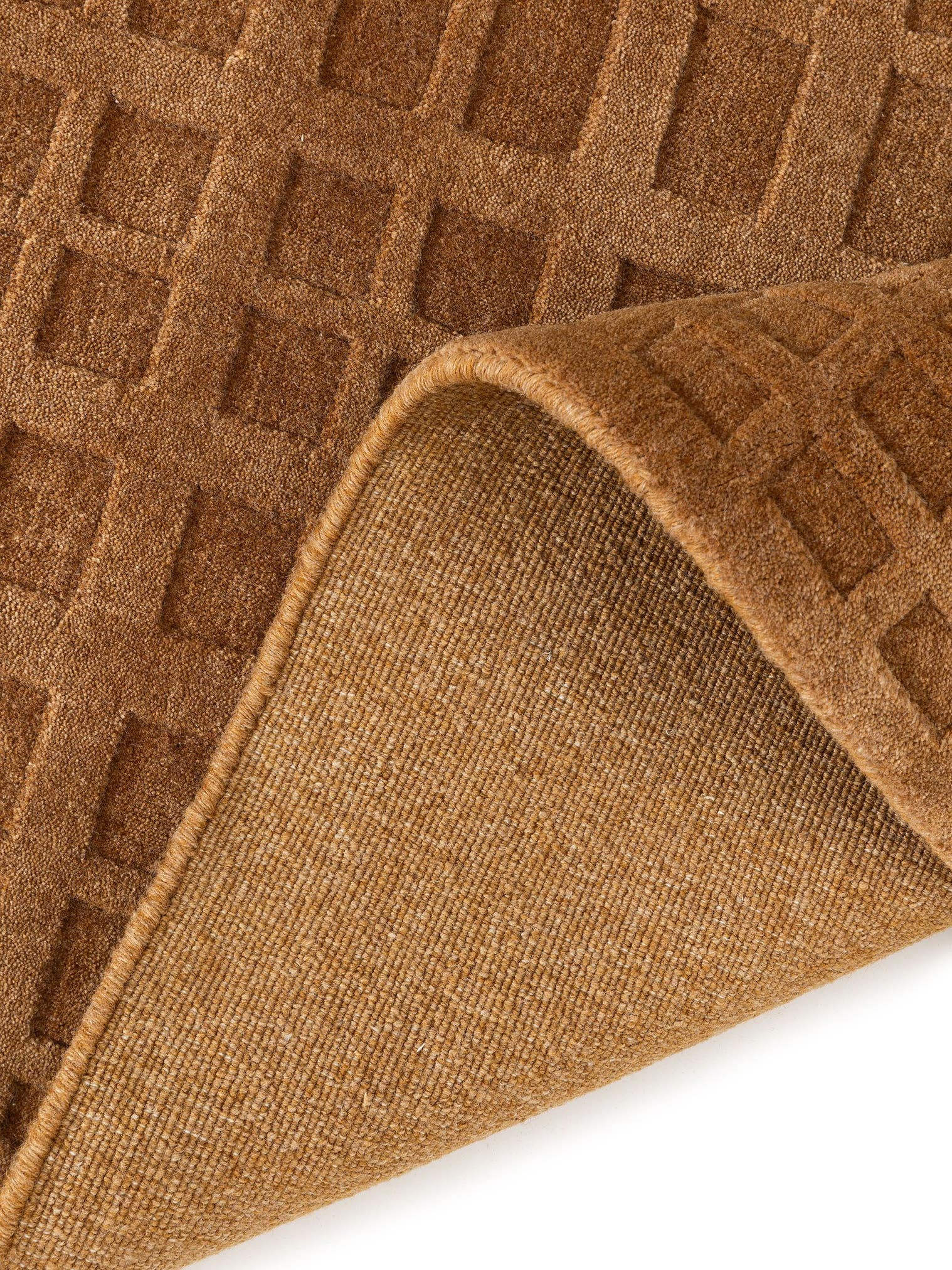 Tapis en 50% Laine, 50% Viscose en Beige avec une pile de 11 - 20 mm de hauteur de benuta Finest
