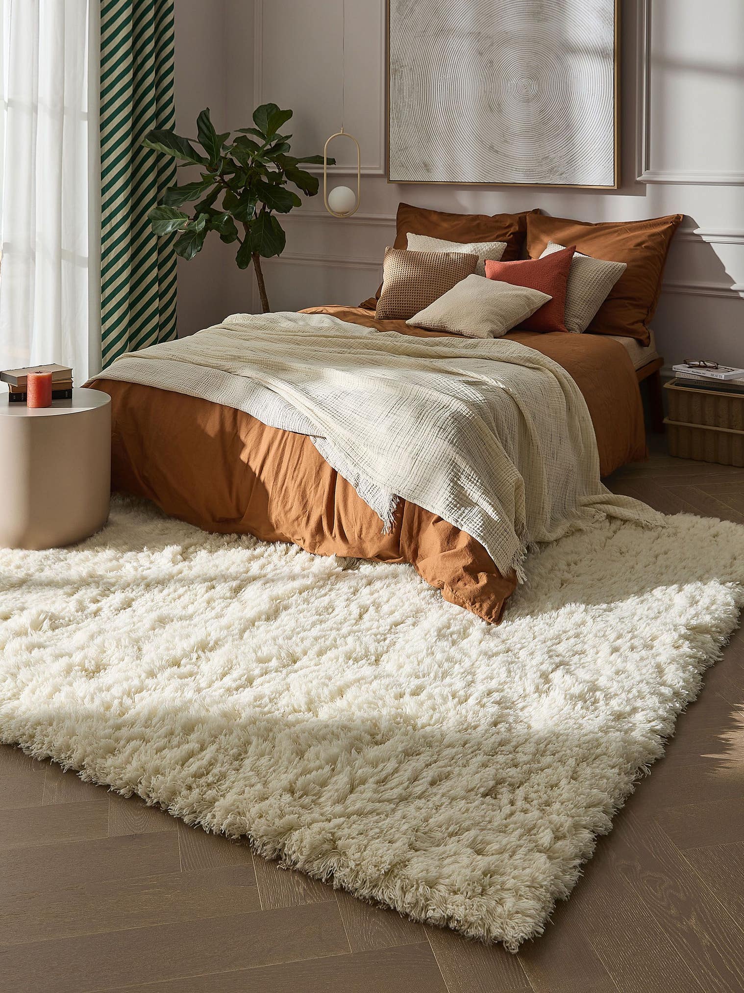 Alfombra de 100% Lana en Beige con un pelo de {{Placeholder_Pile Height}} de altura de benuta Pure