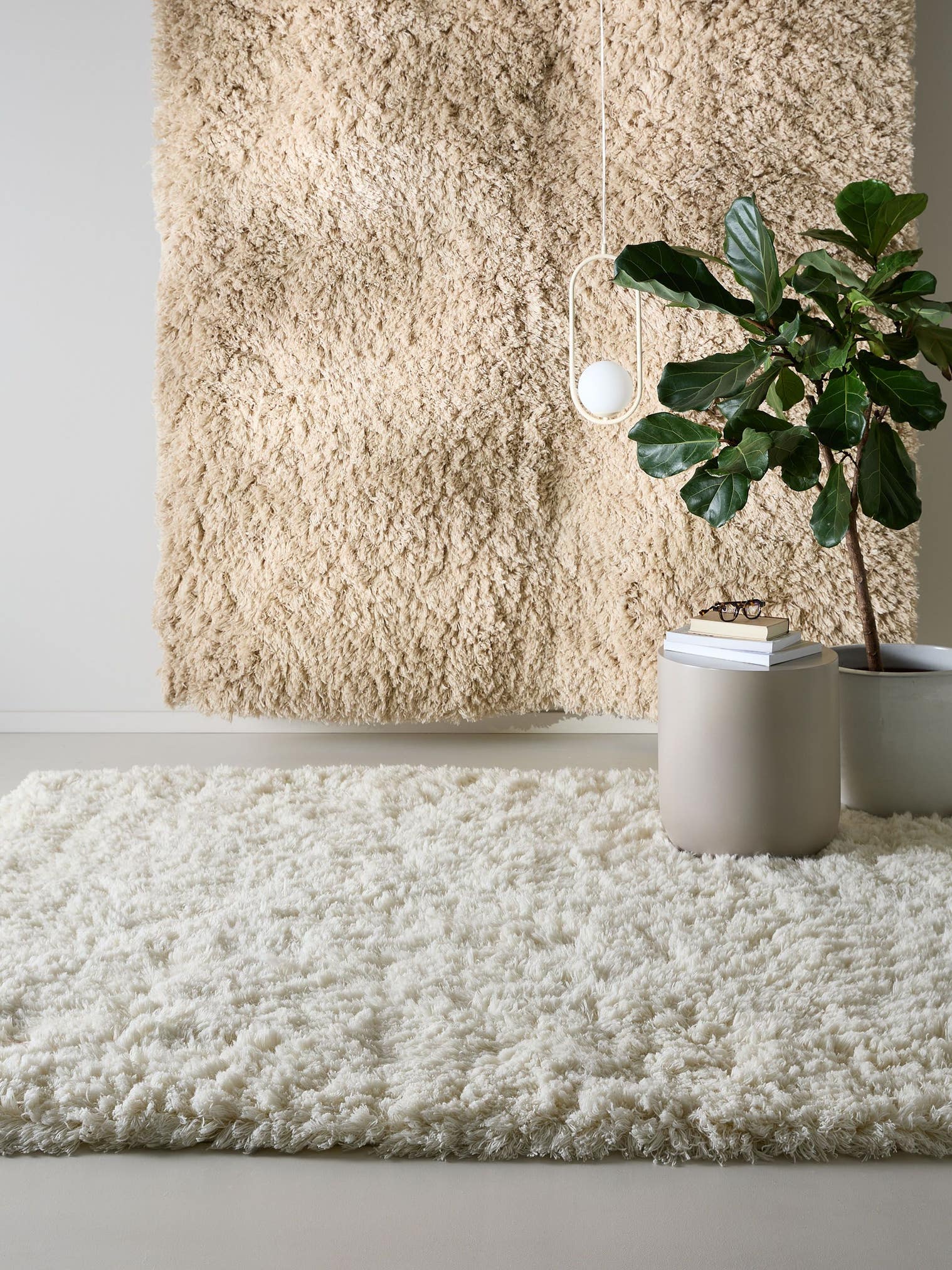 Alfombra de 100% Lana en Beige con un pelo de {{Placeholder_Pile Height}} de altura de benuta Pure