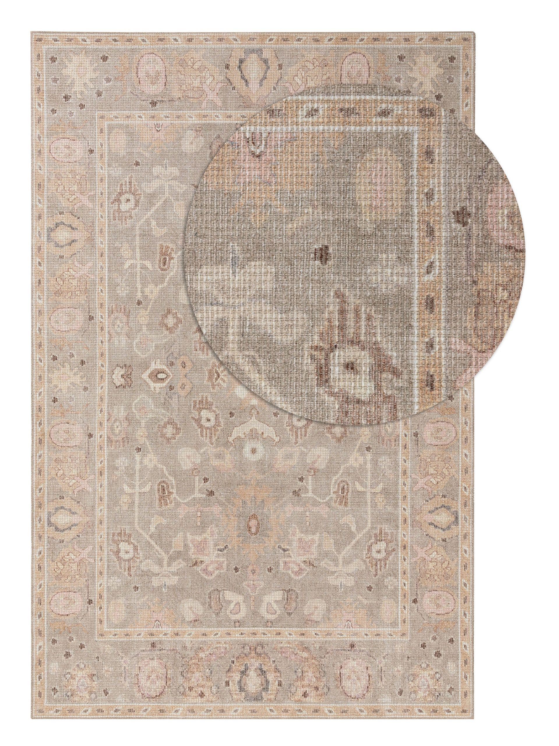 Rug made of 50% Polyester, 50% Polycotton in Beige with a 1- 5 mm high pile by benuta Nest