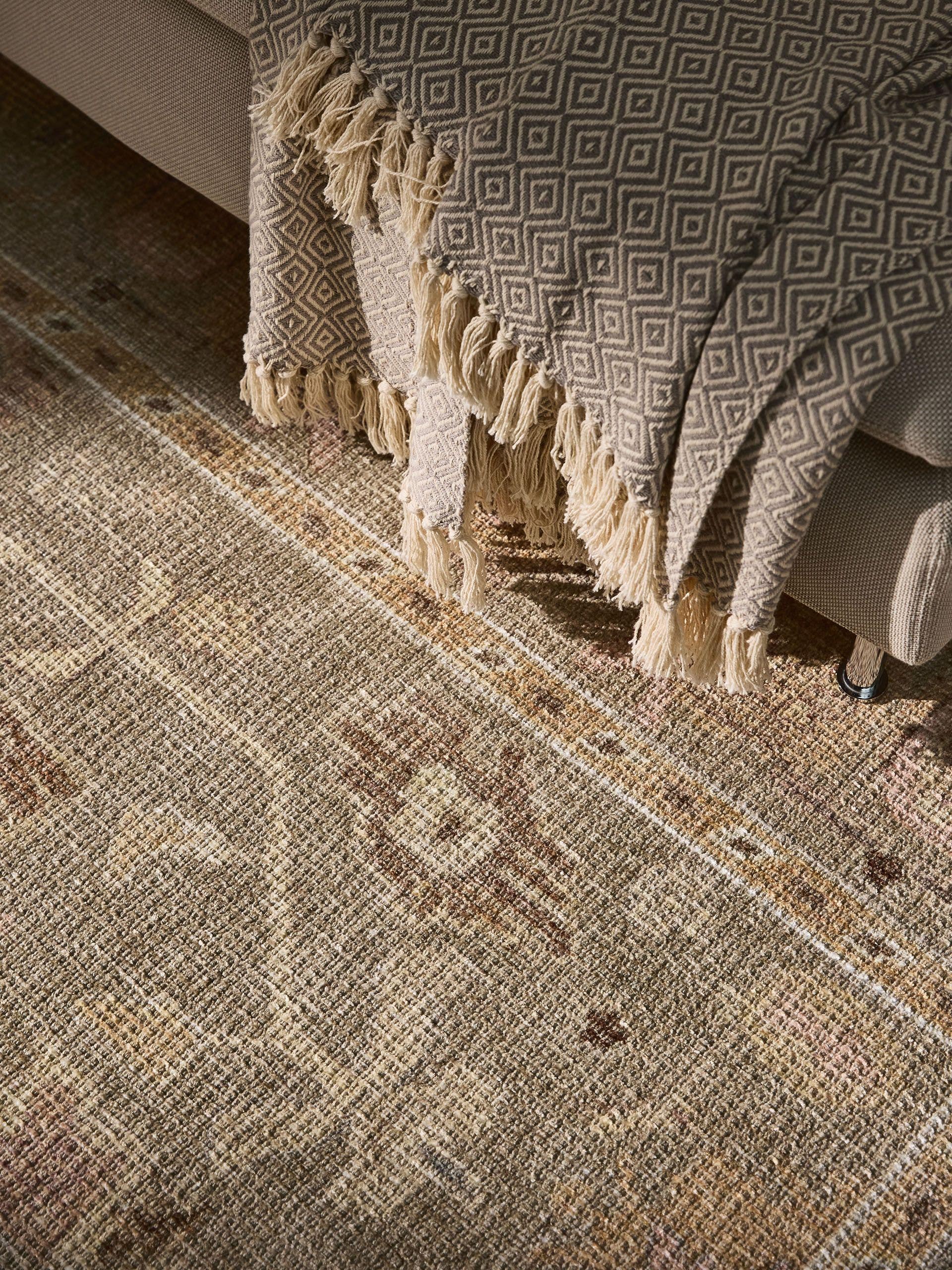 Rug made of 50% Polyester, 50% Polycotton in Beige with a 1- 5 mm high pile by benuta Nest