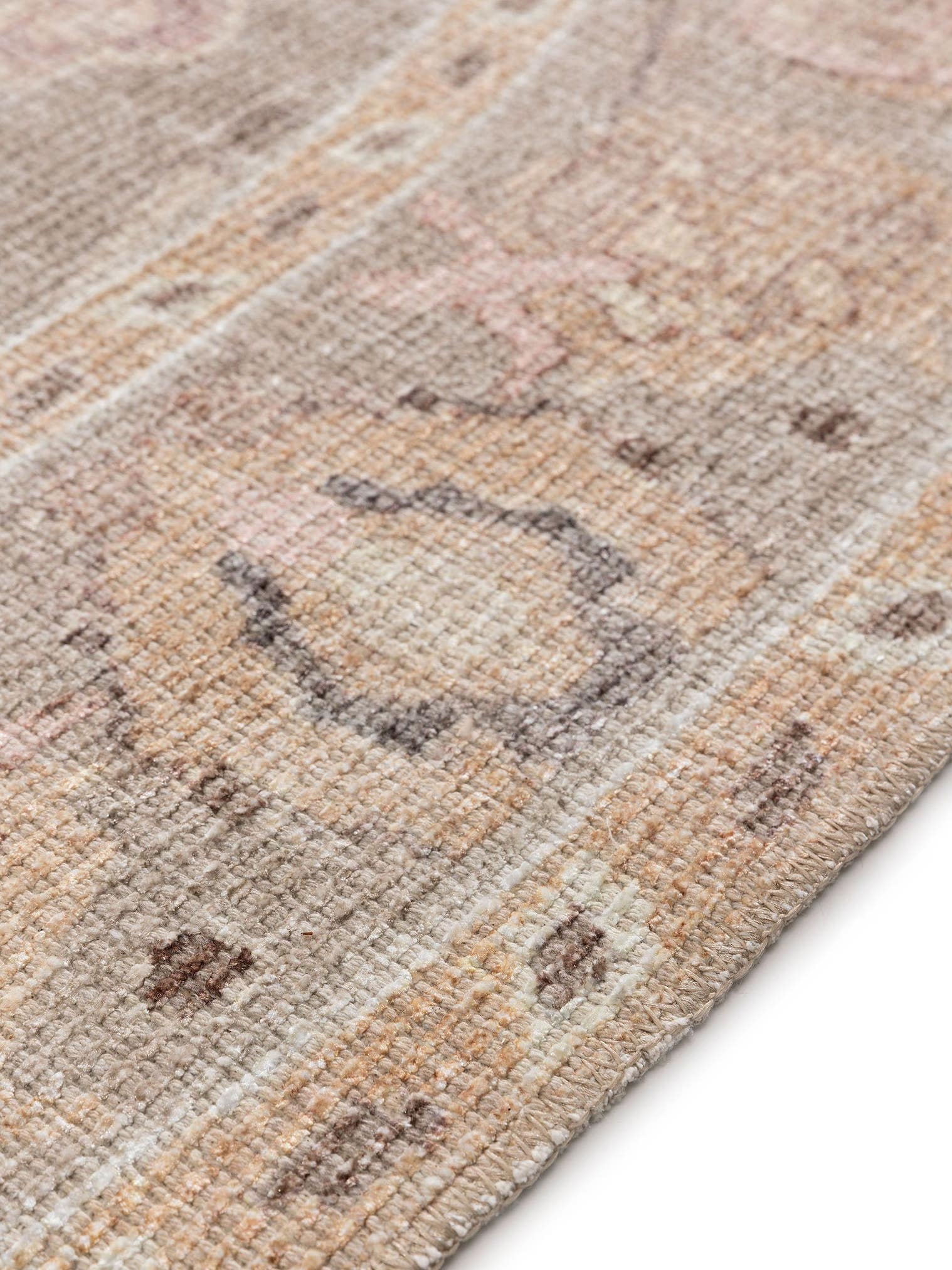 Tapijt van 50% Polyester, 50% Polycotton in Beige met een 1- 5 mm hoge pool van benuta Nest