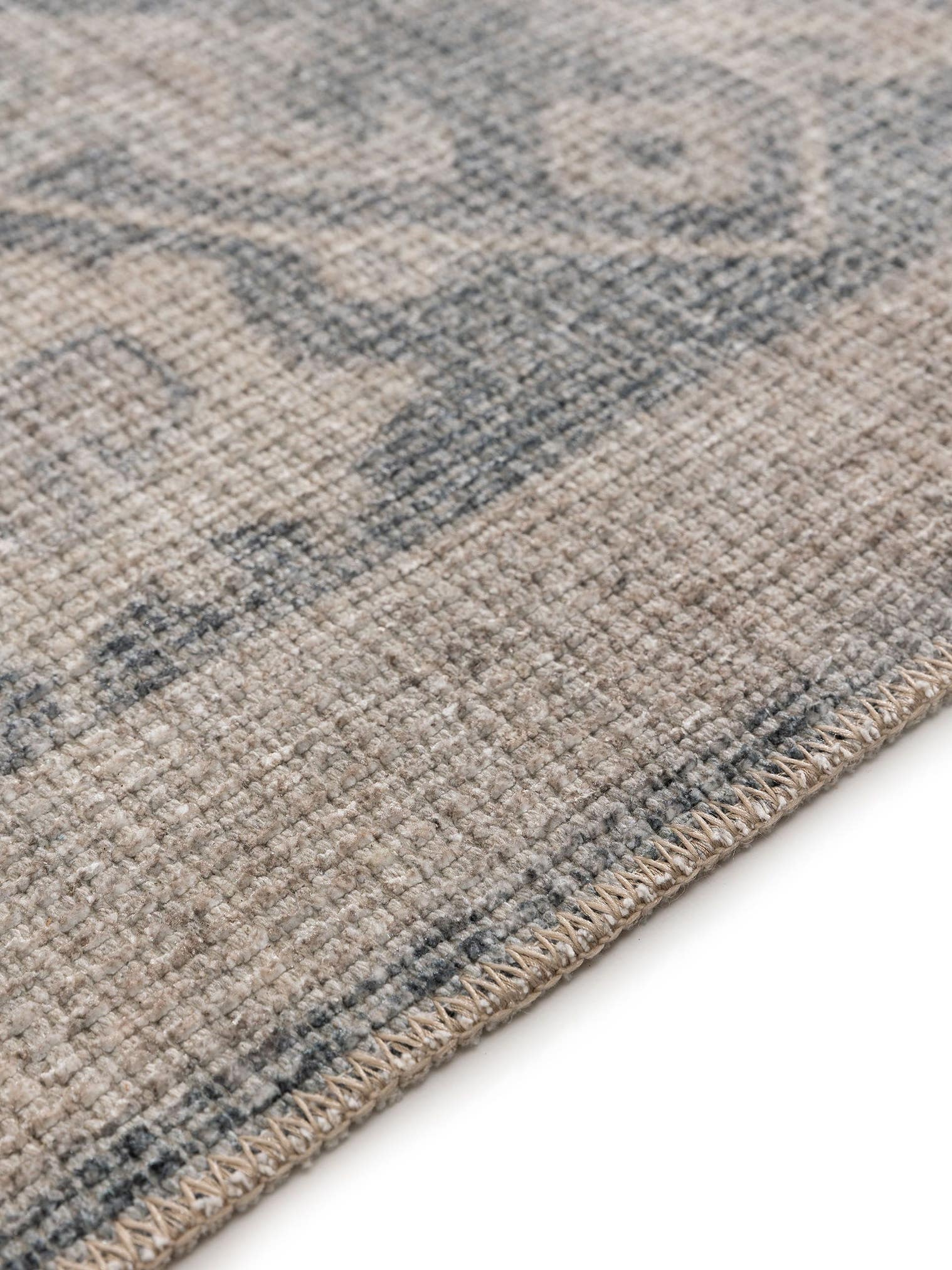 Rug made of 50% Polyester, 50% Polycotton in Grey with a 1- 5 mm high pile by benuta Nest