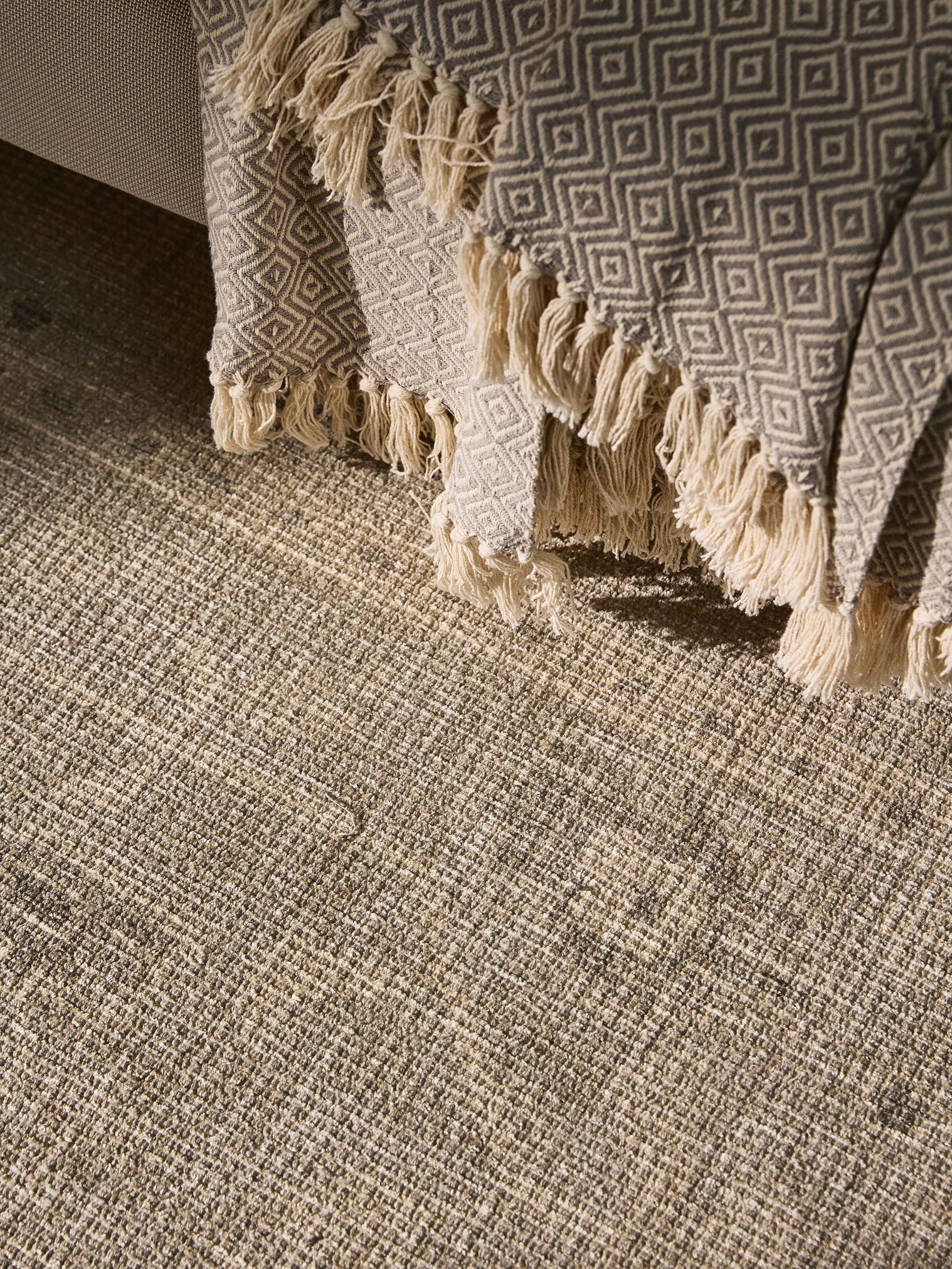 Koberec z 50% Polyester, 50% Polycotton v Grey s vlasem výšky do 5 mm od benuta Nest
