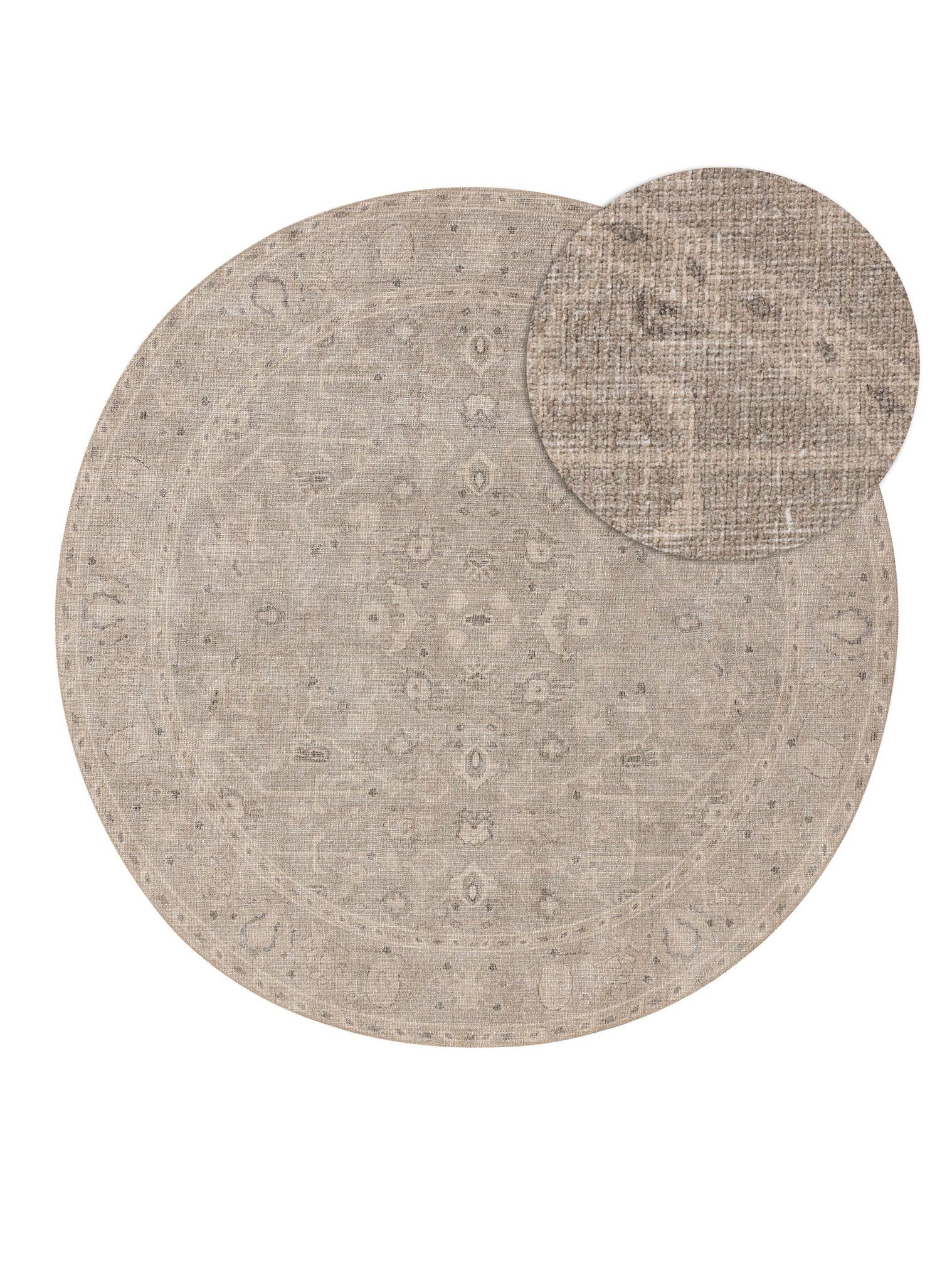 Teppich aus 50% Polyester, 50% Polycotton in Grau mit bis 5 mm hohem Flor von benuta Nest