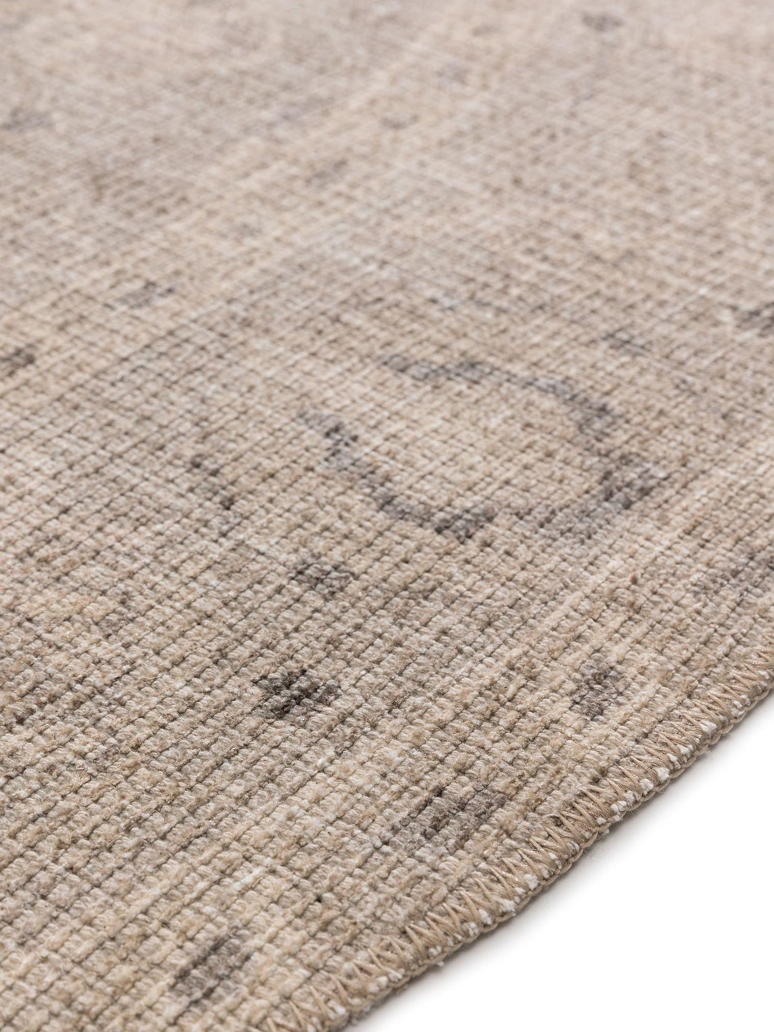 Teppich aus 50% Polyester, 50% Polycotton in Grau mit bis 5 mm hohem Flor von benuta Nest
