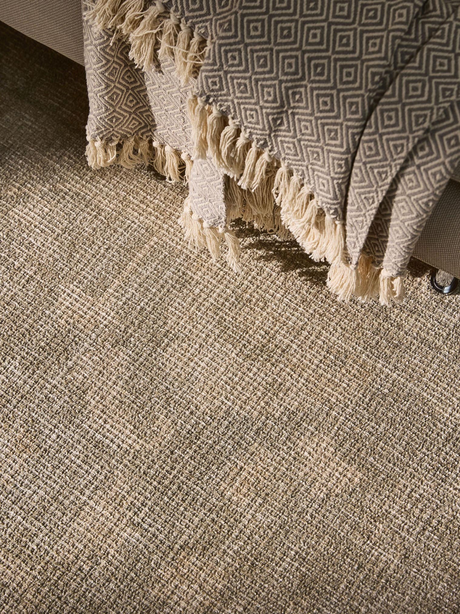 Rug made of 50% Polyester, 50% Polycotton in Beige with a 1- 5 mm high pile by benuta Nest