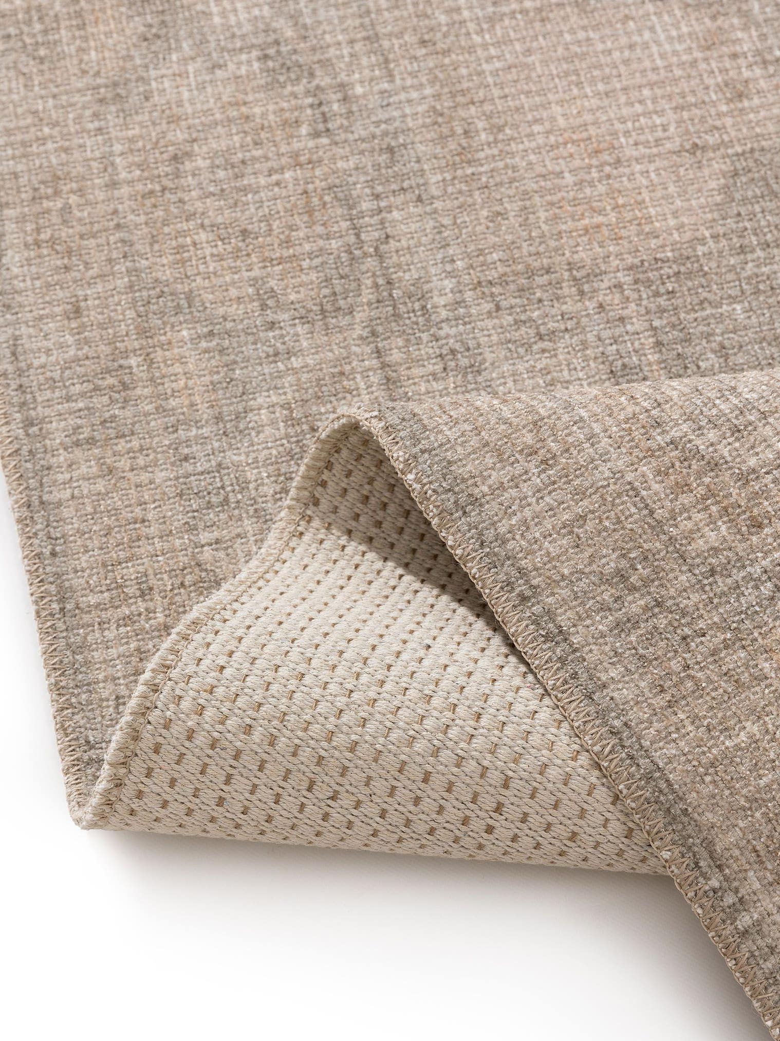 Rug made of 50% Polyester, 50% Polycotton in Beige with a 1- 5 mm high pile by benuta Nest
