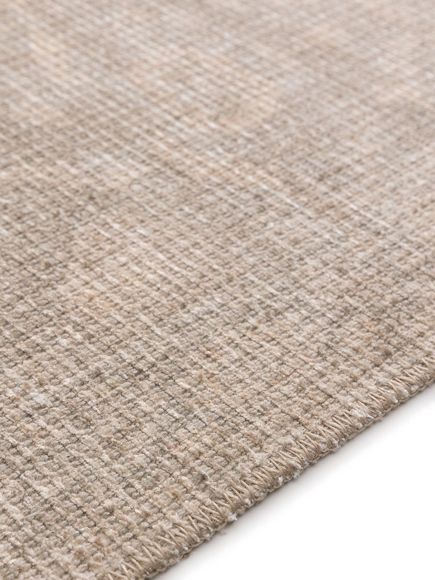 Teppich aus 50% Polyester, 50% Polycotton in Beige mit bis 5 mm hohem Flor von benuta Nest