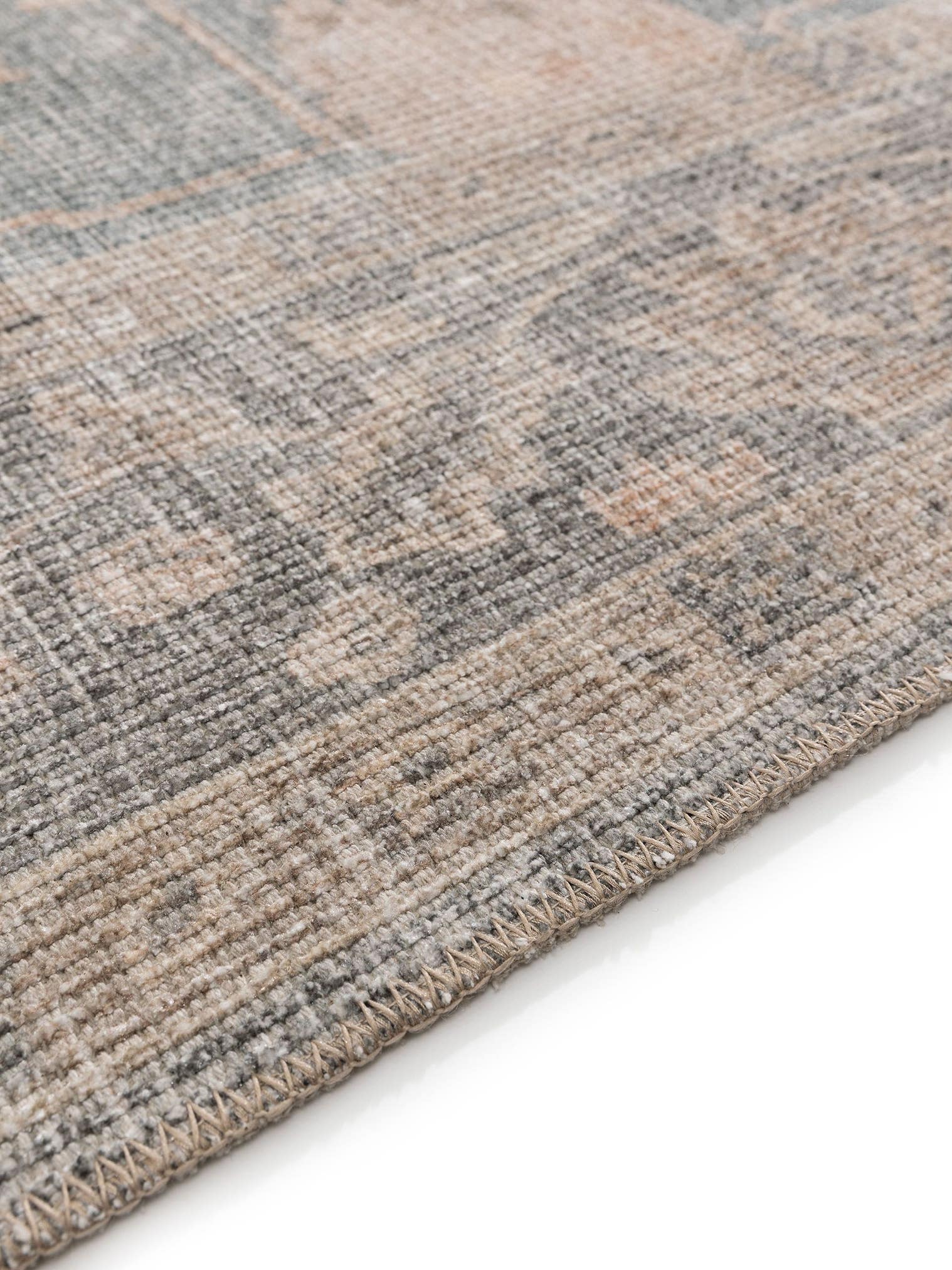 Matta av 50% Polyester, 50% Polycotton i Blå med 1- 5 mm hög lugg från benuta Nest