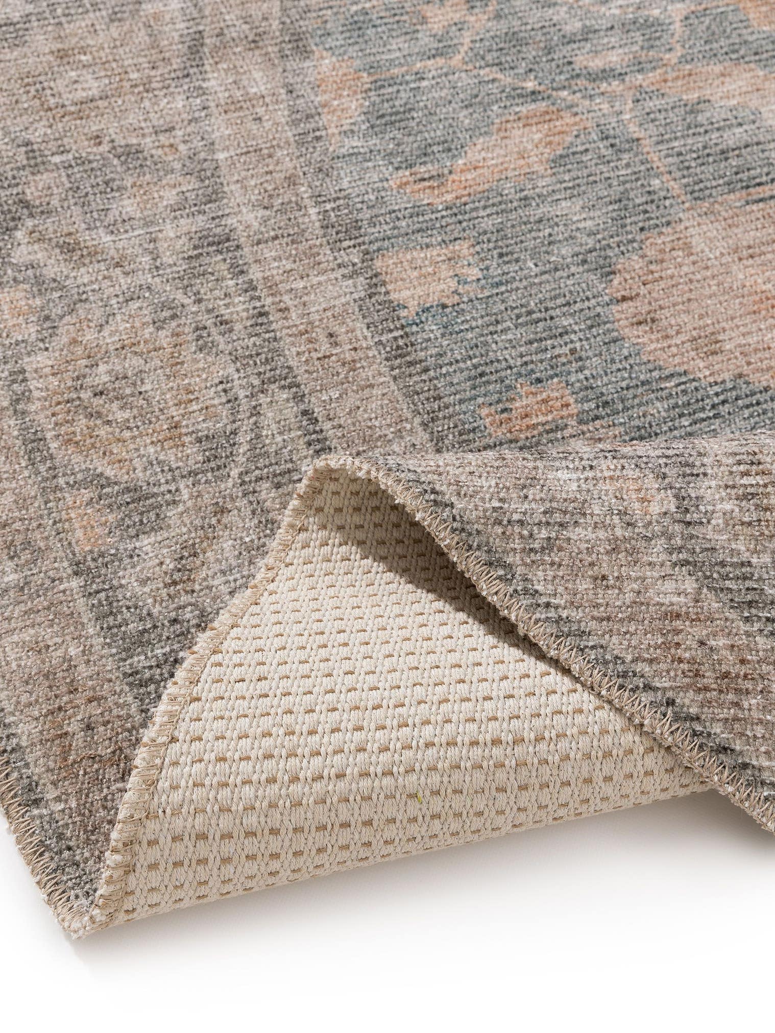 Koberec z 50% Polyester, 50% Polycotton v Modrá s vlasem výšky do 5 mm od benuta Nest