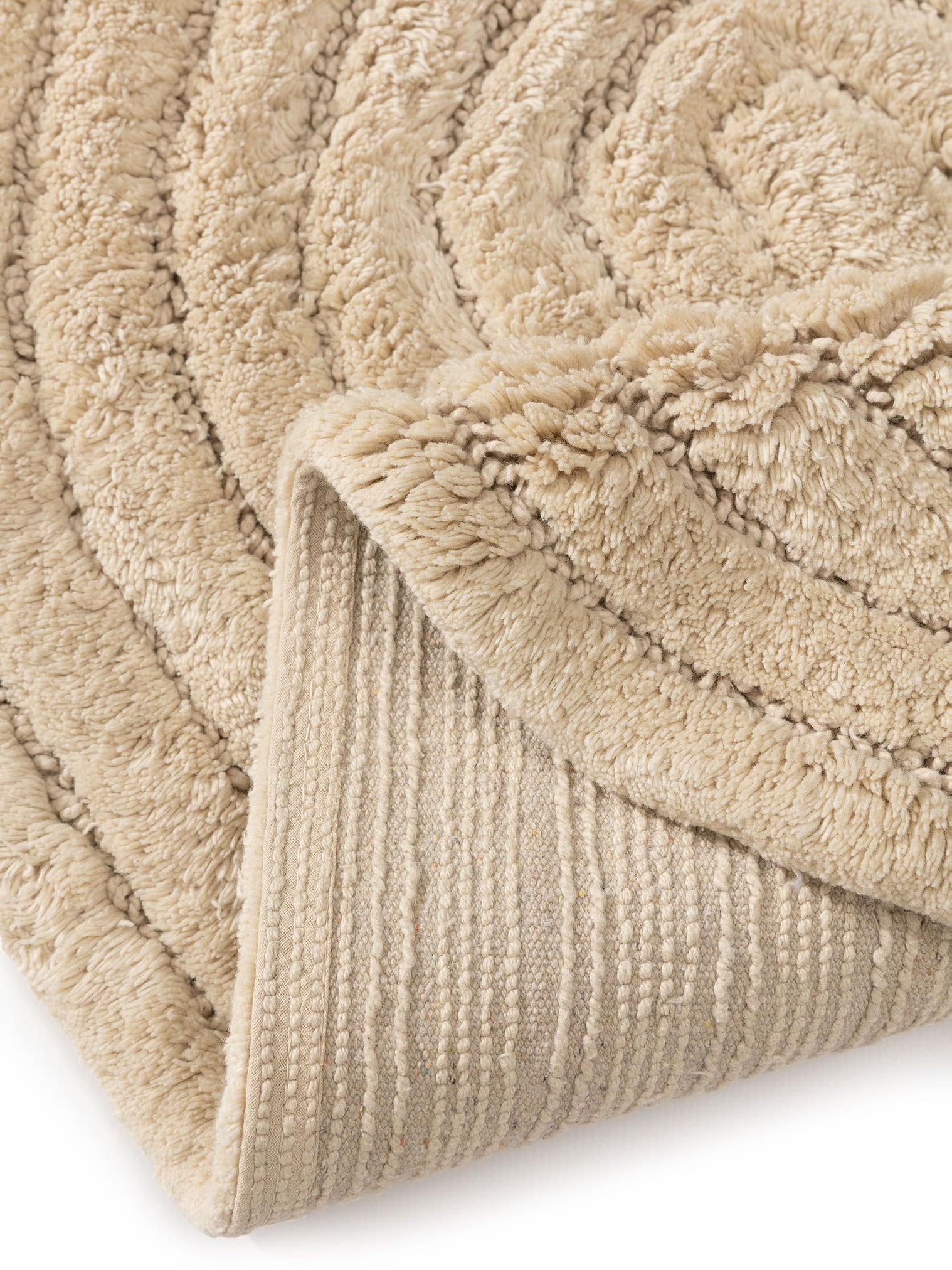 Tappeto di 100% Cotone in Beige con pelo alto 11 - 20 mm da benuta Pop