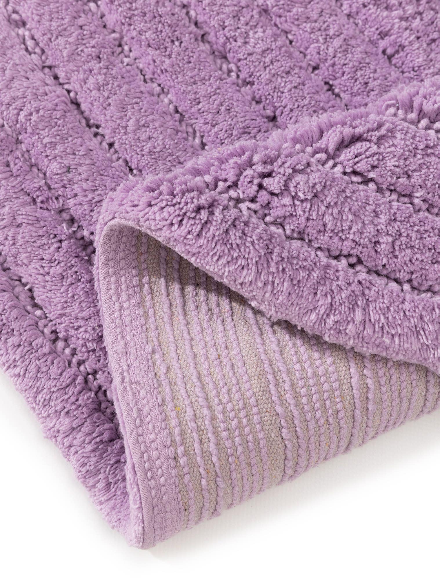 Teppich aus 100% Baumwolle in Lila mit 11 bis 20 mm hohem Flor von benuta Pop