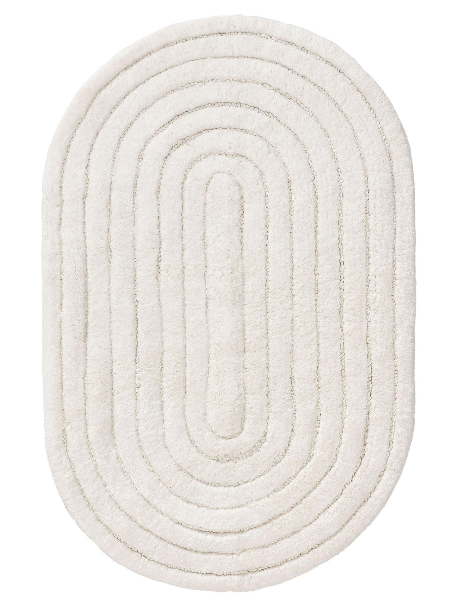 Tapijt van 100% Katoen in Wit met een 11 - 20 mm hoge pool van benuta Pop