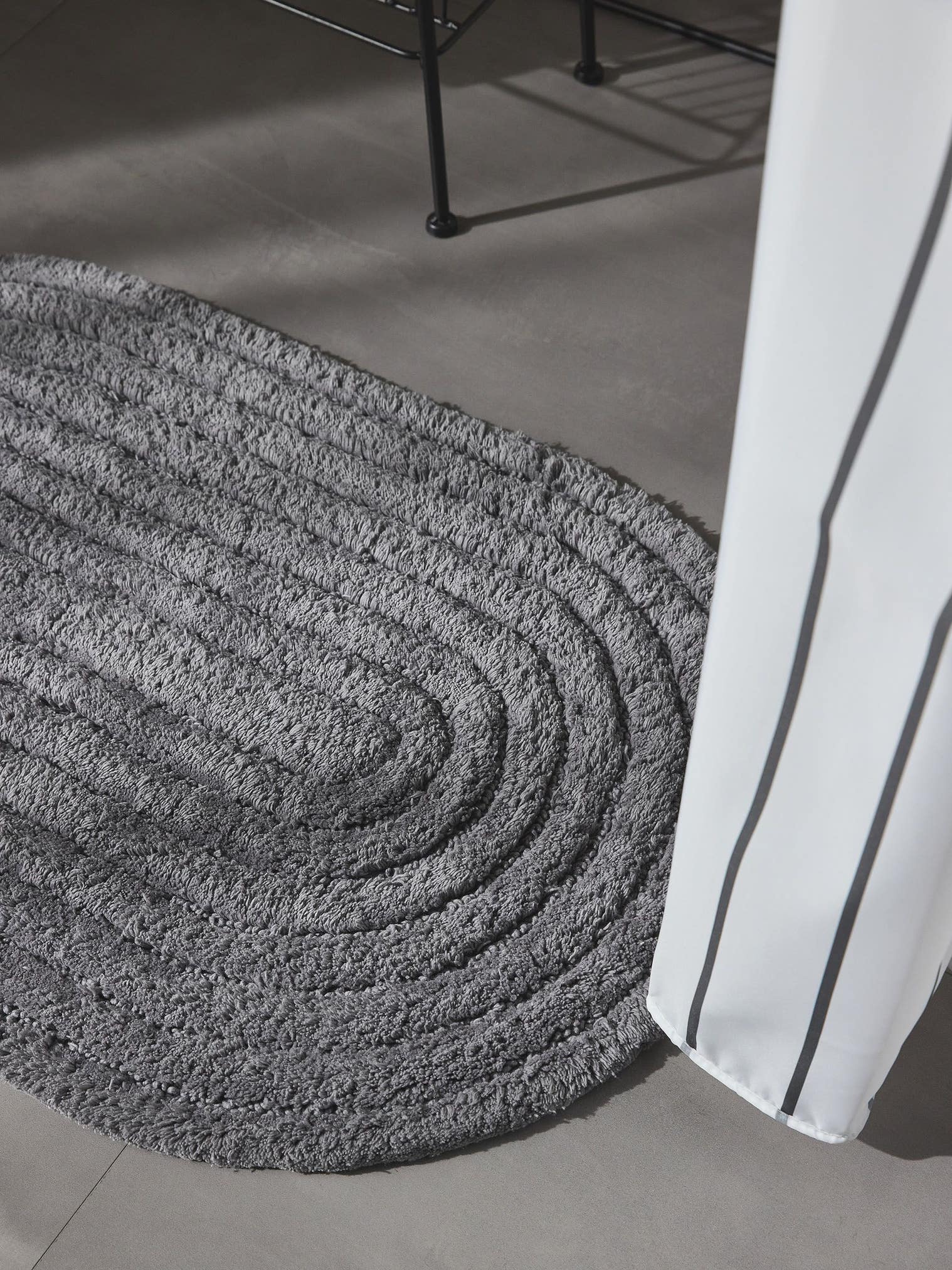 Tappeto di 100% Cotone in Grigio con pelo alto 11 - 20 mm da benuta Pop