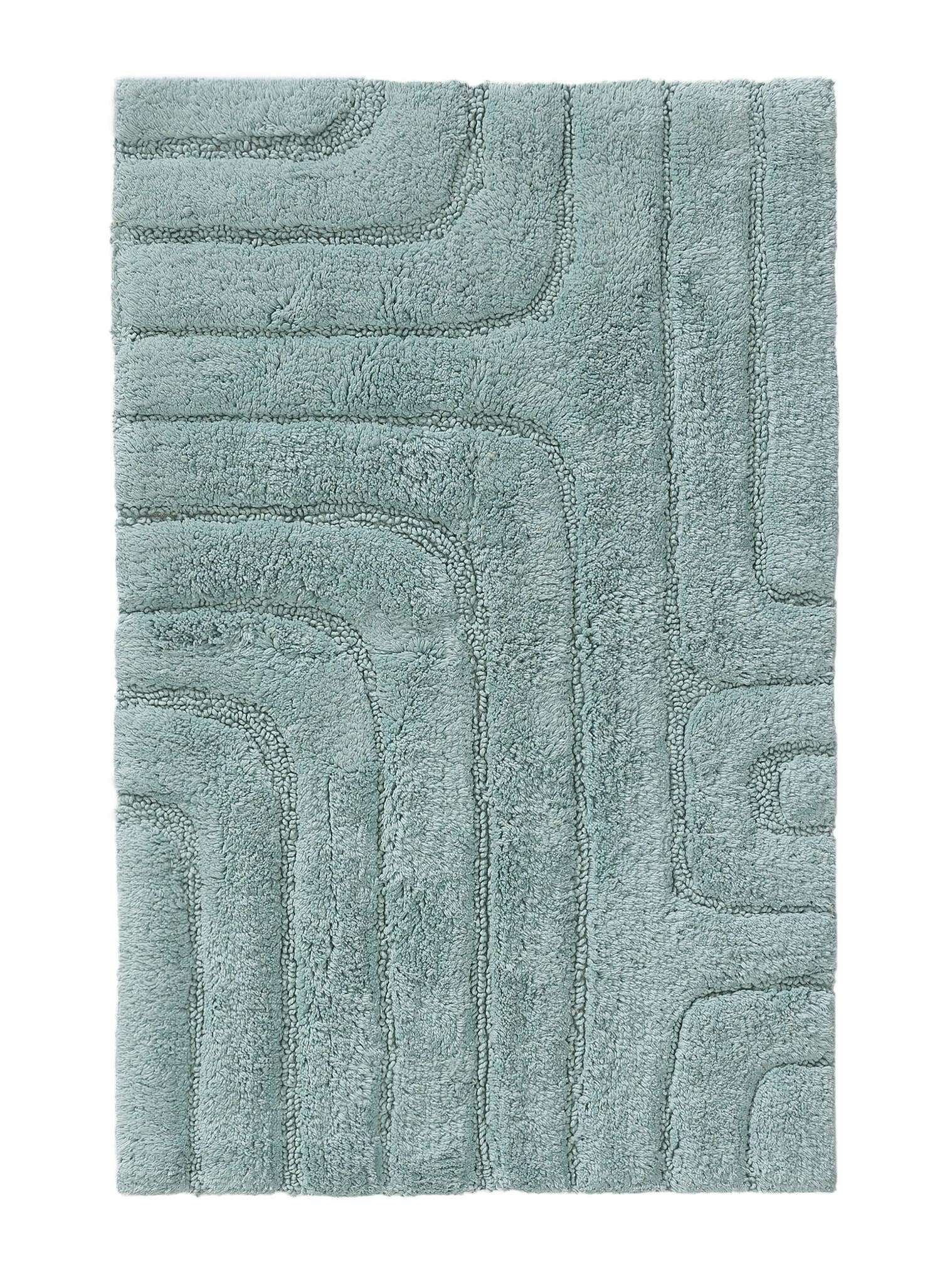 Teppich aus 100% Baumwolle in Blau mit 11 bis 20 mm hohem Flor von benuta Nest
