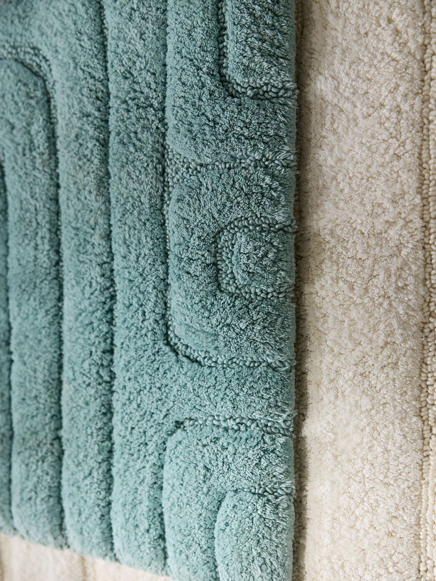 Teppich aus 100% Baumwolle in Blau mit 11 bis 20 mm hohem Flor von benuta Nest