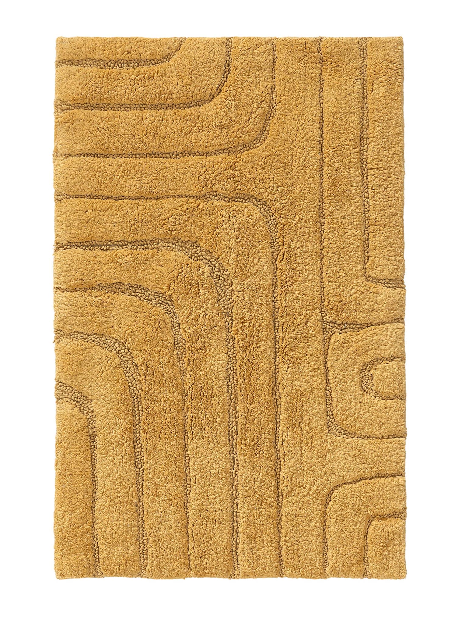 Teppich aus 100% Baumwolle in Gelb mit 11 bis 20 mm hohem Flor von benuta Nest