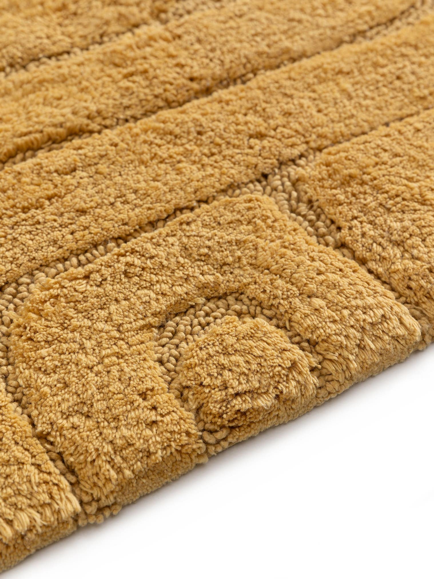 Teppich aus 100% Baumwolle in Gelb mit 11 bis 20 mm hohem Flor von benuta Nest
