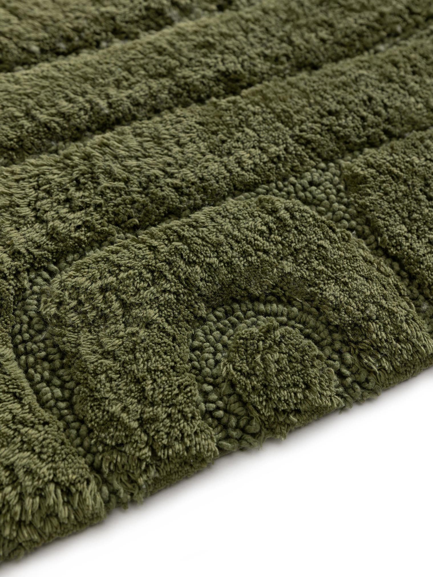 Teppich aus 100% Baumwolle in Grün mit 11 bis 20 mm hohem Flor von benuta Nest