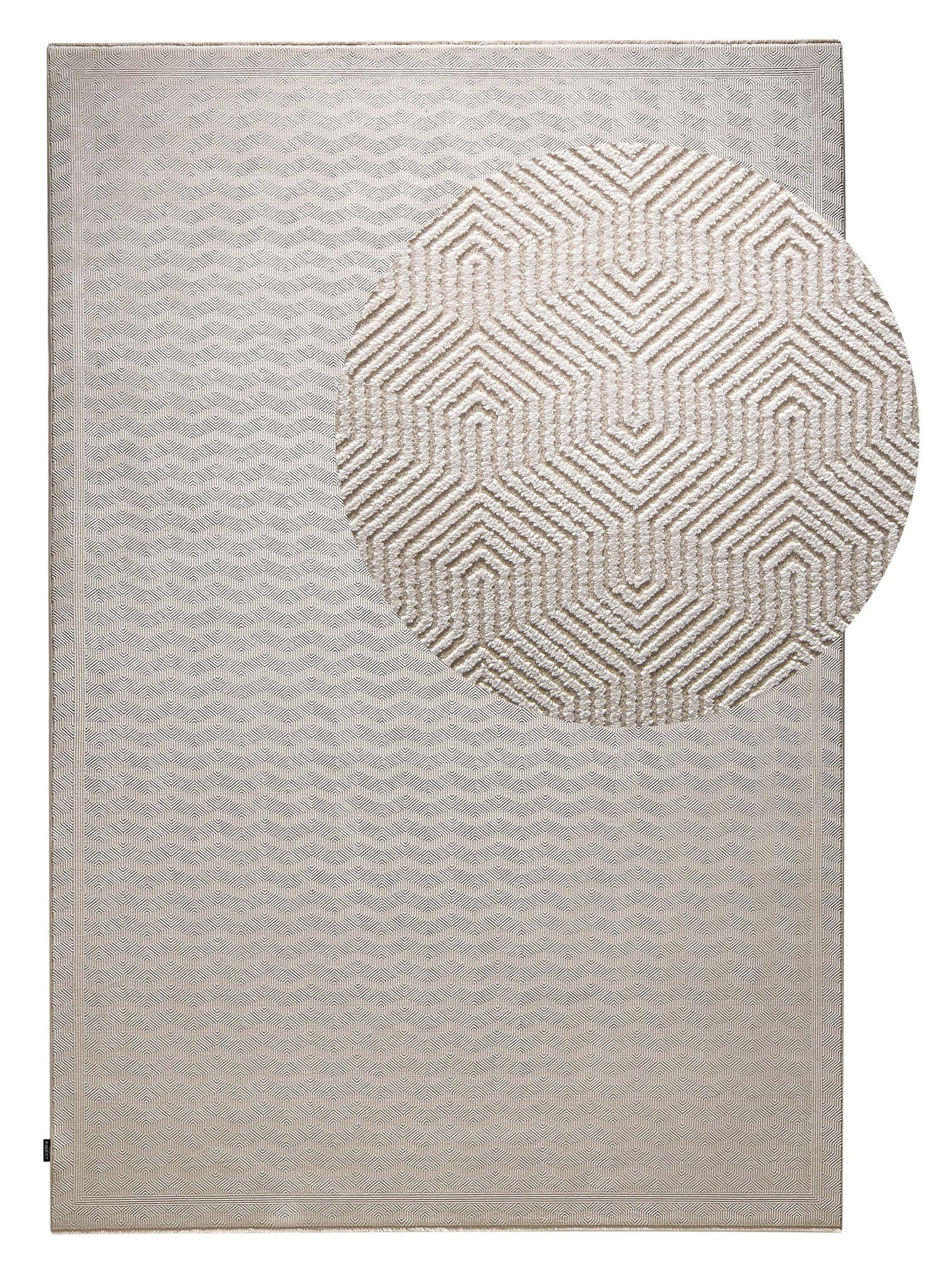 Matto 60 % viskoosia, 40 % polyakryyliä (chenille).a värissä Beige enintään 5 mm korkealla nukalla merkiltä benuta Finest