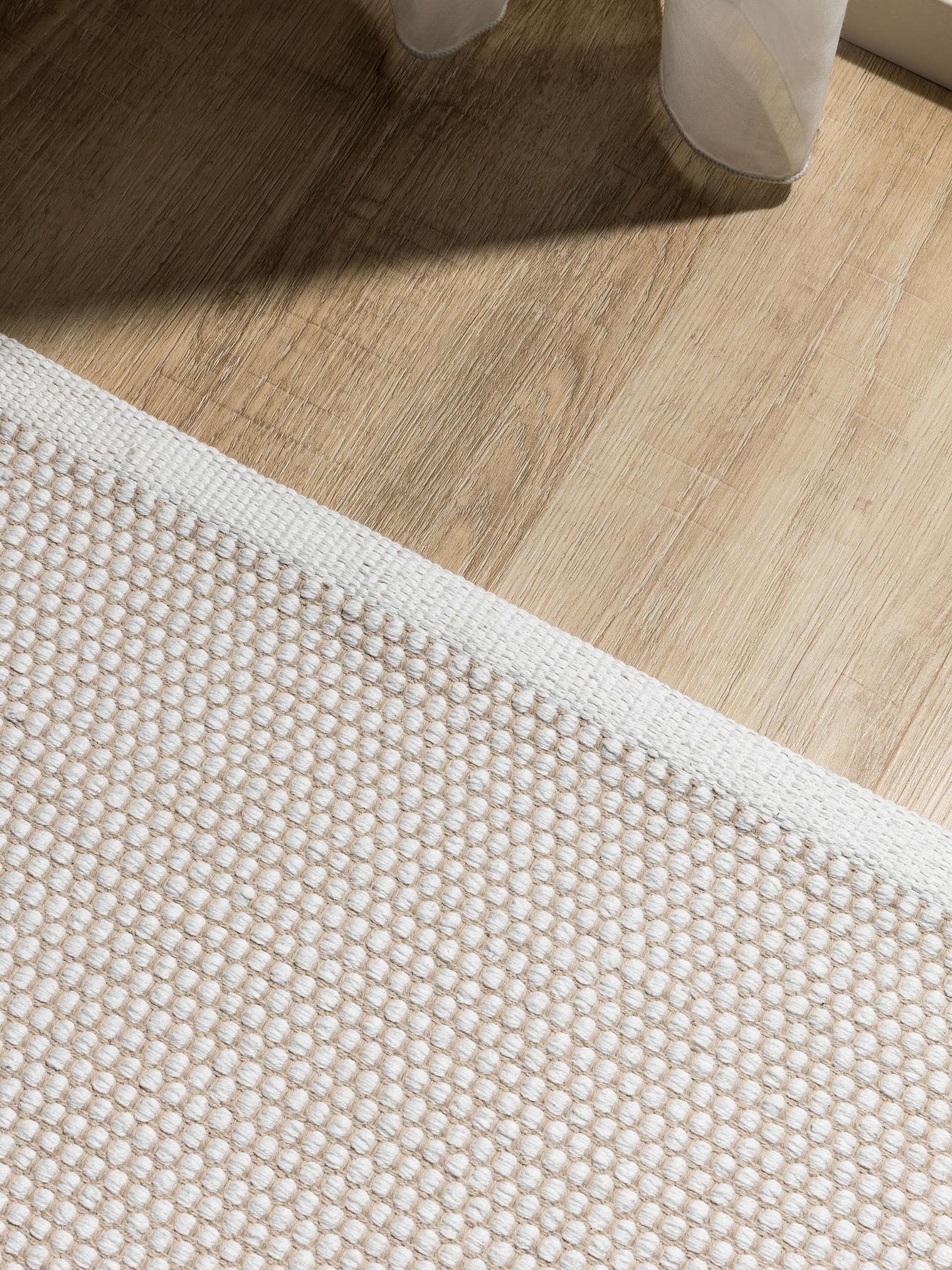 Teppich aus 100% Baumwolle in Beige mit bis 5 mm hohem Flor von benuta Basic