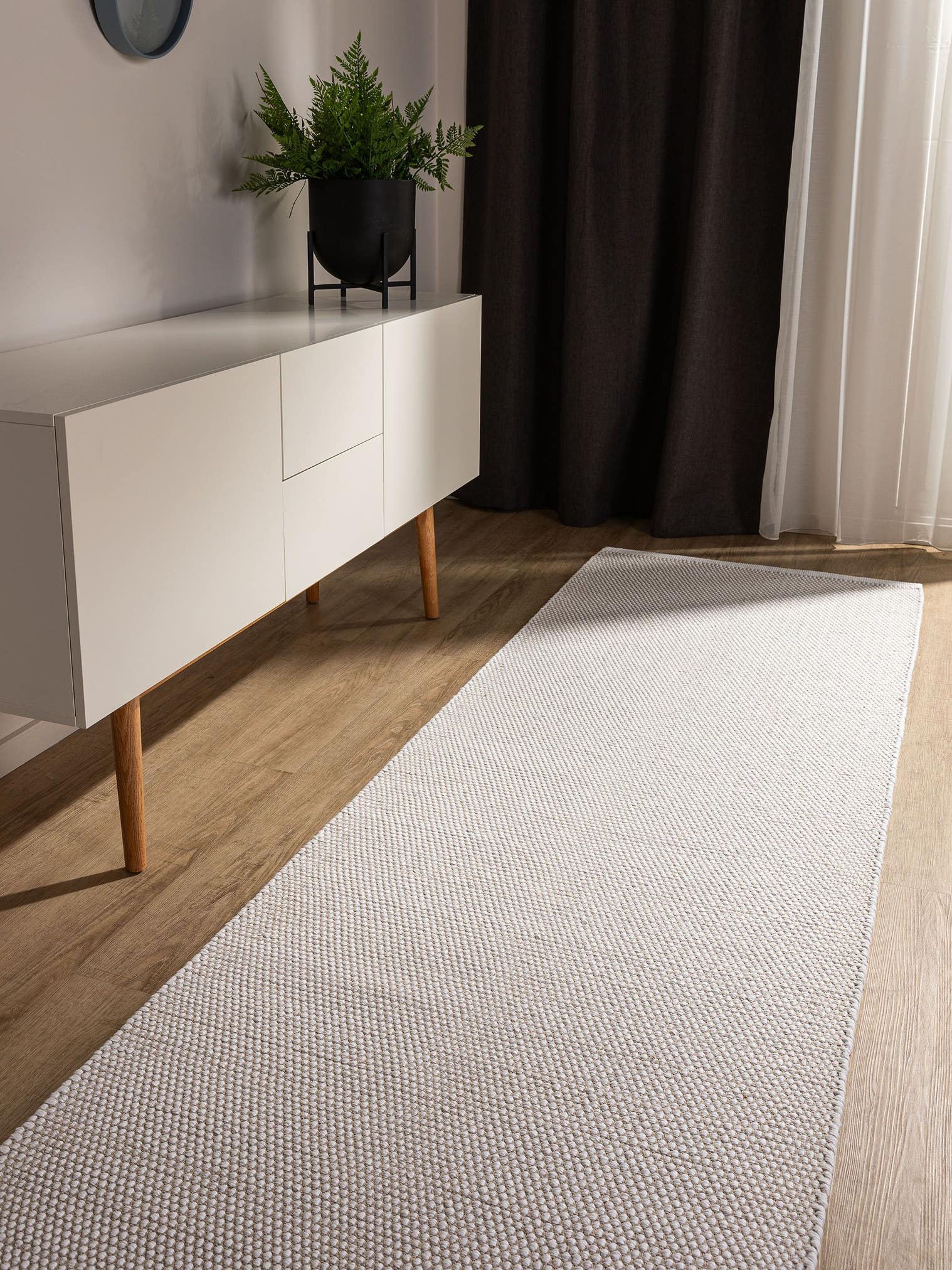 Teppich aus 100% Baumwolle in Beige mit bis 5 mm hohem Flor von benuta Basic