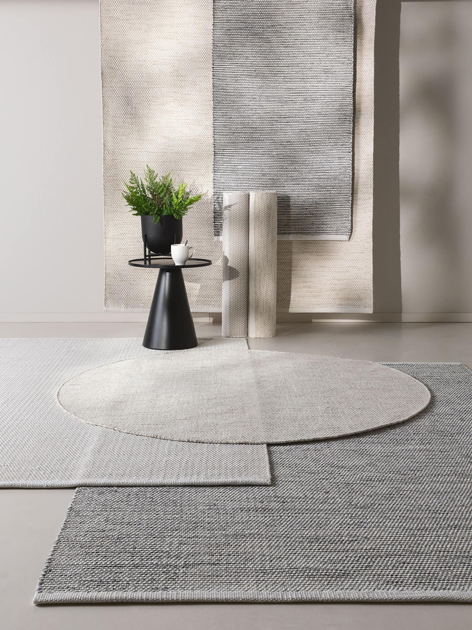 Teppich aus 100% Baumwolle in Beige mit bis 5 mm hohem Flor von benuta Basic