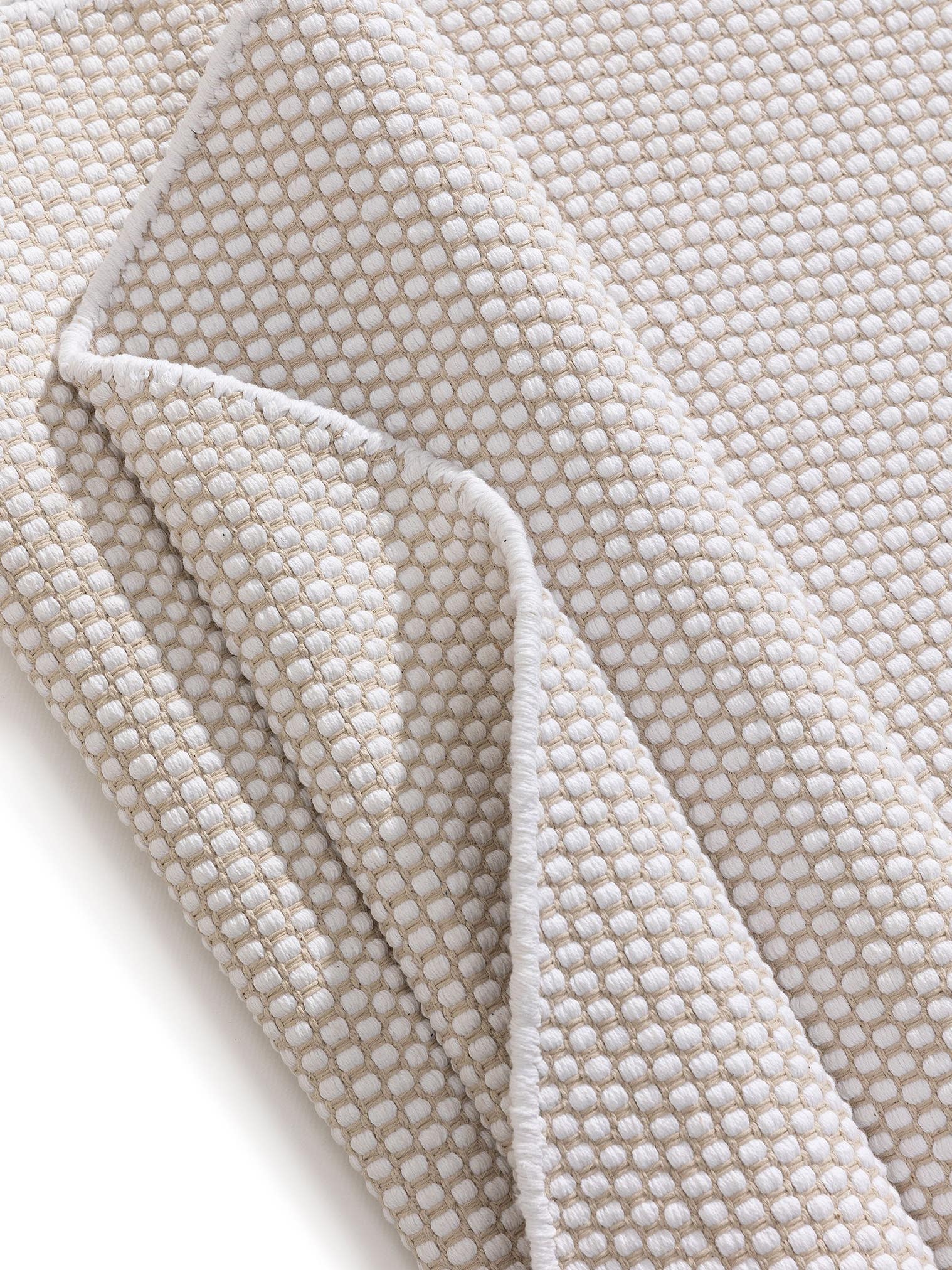 Teppich aus 100% Baumwolle in Beige mit bis 5 mm hohem Flor von benuta Basic