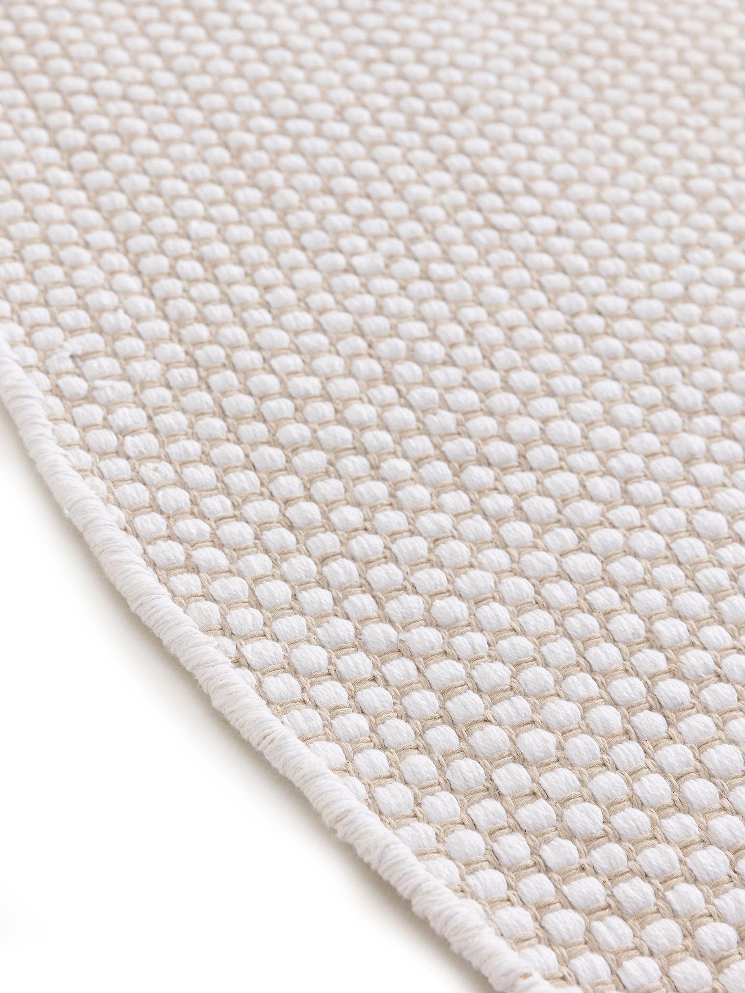 Teppich aus 100% Baumwolle in Beige mit bis 5 mm hohem Flor von benuta Basic