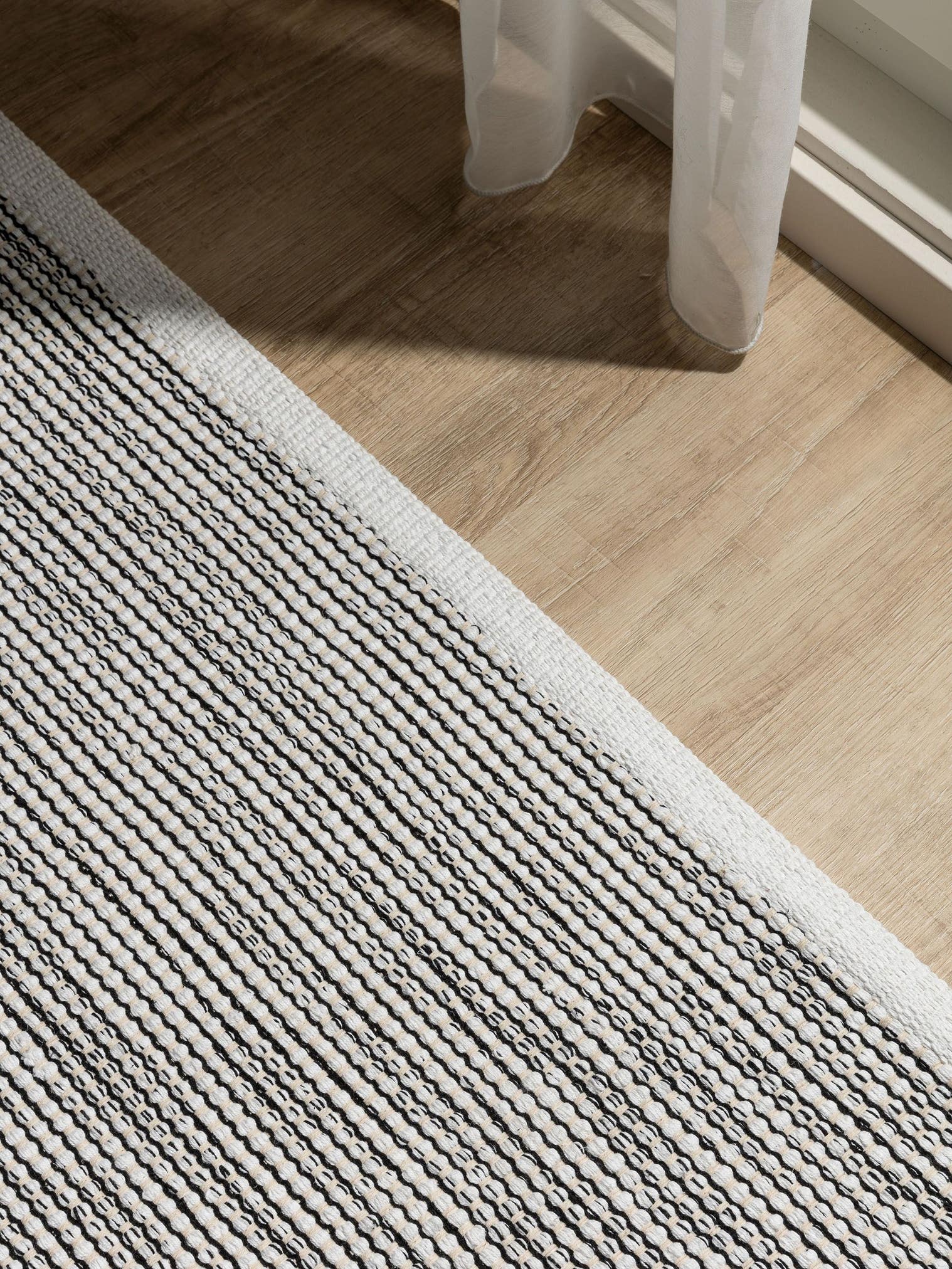 Dywan z 100% Bawełna w kolorze beżowy z włosiem 1- 5 mm wysokim od benuta Basic