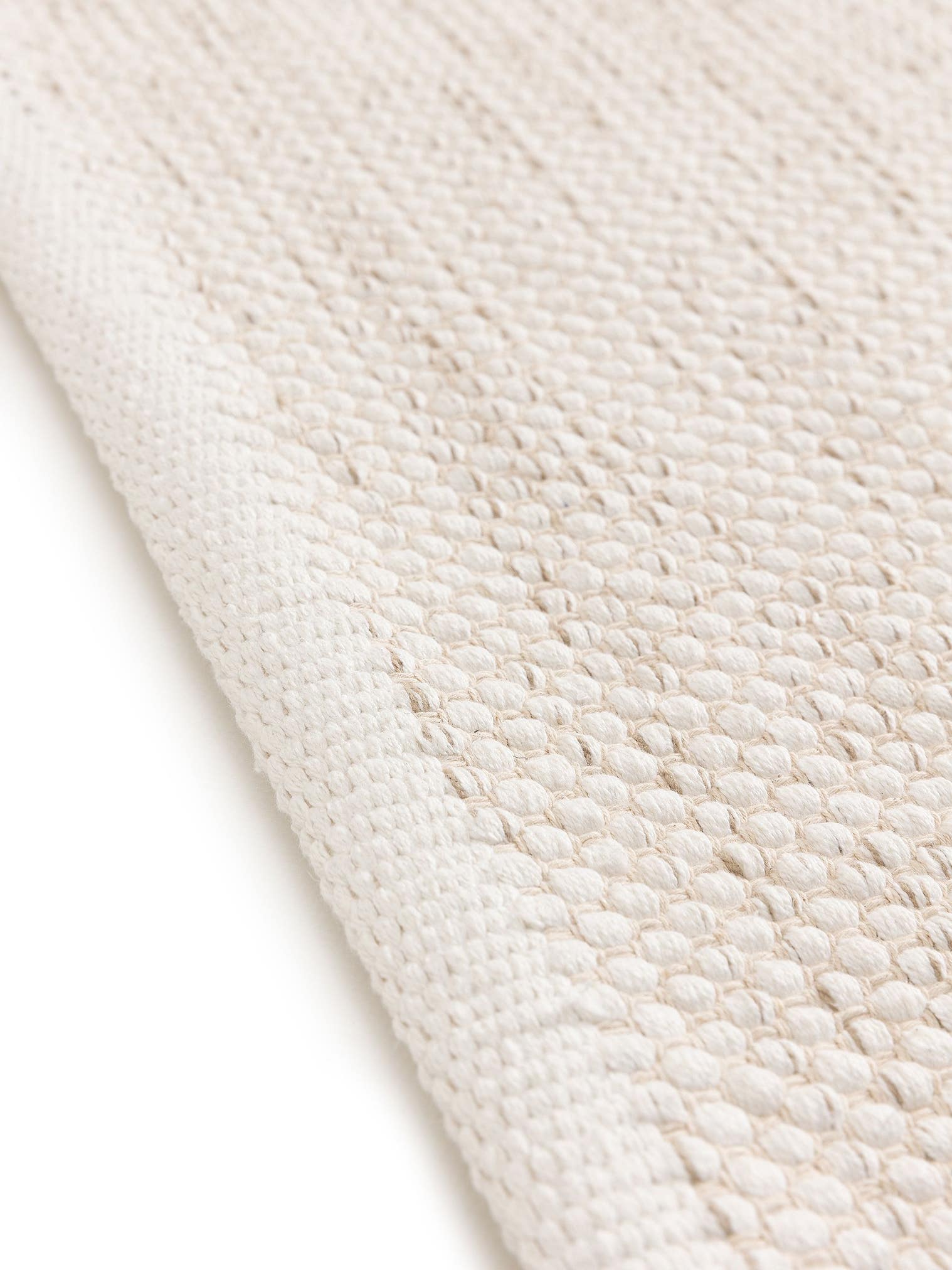 Rug made of 100% Cotton in Beige with a 1- 5 mm high pile by benuta Basic