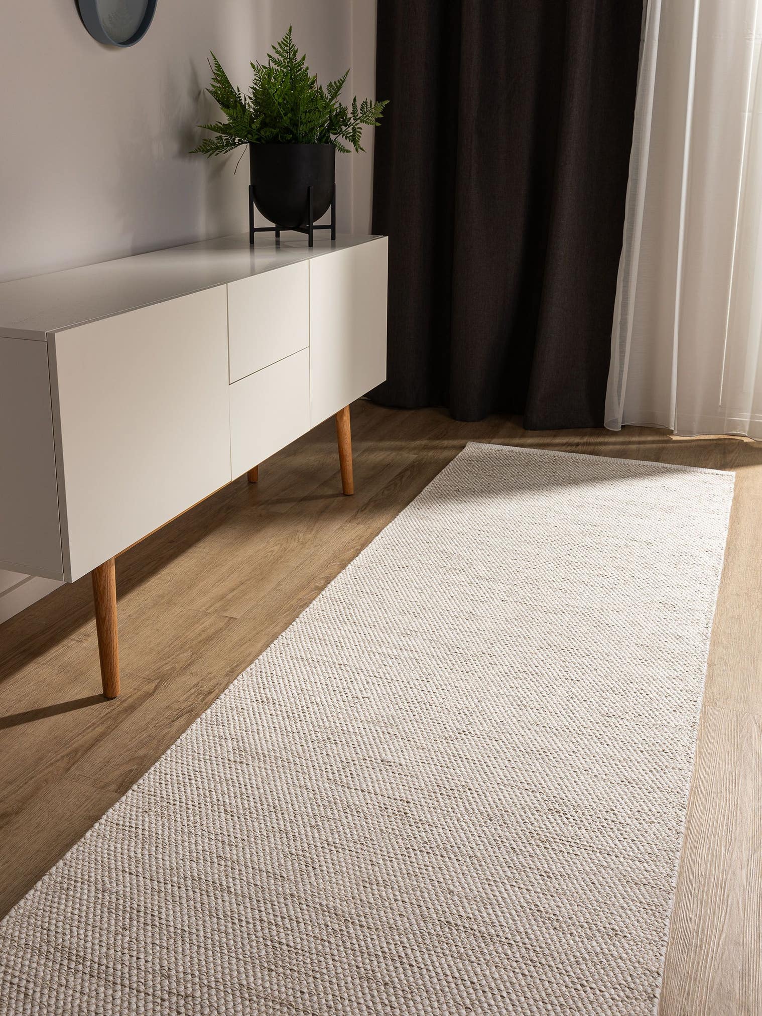 Alfombra de 100% Algodón en Beige con un pelo de {{Placeholder_Pile Height}} de altura de benuta Basic