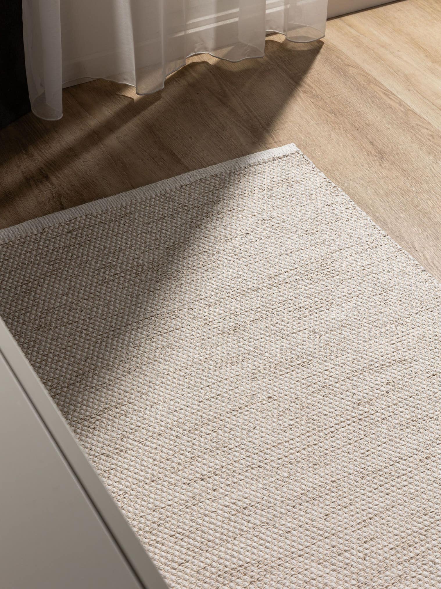 Alfombra de 100% Algodón en Beige con un pelo de {{Placeholder_Pile Height}} de altura de benuta Basic