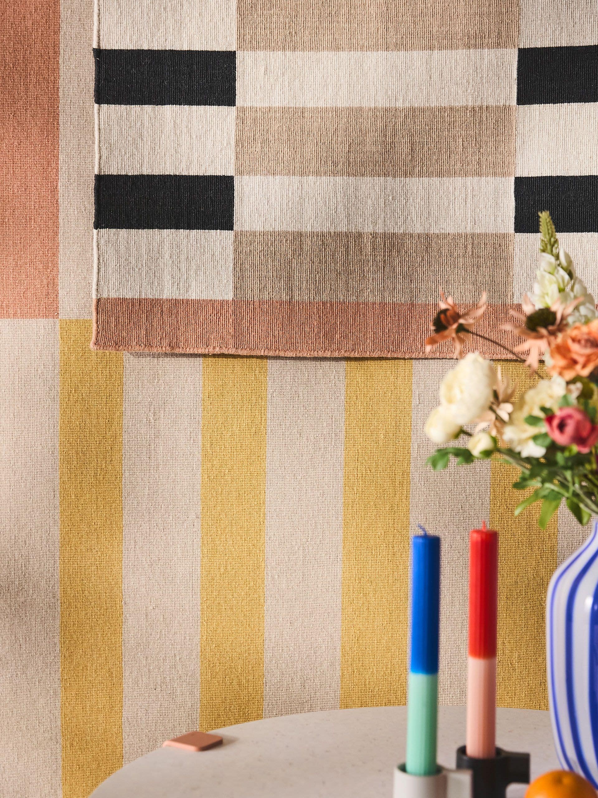 Rug made of 100% Wool in Yellow with a 1- 5 mm high pile by benuta Nest