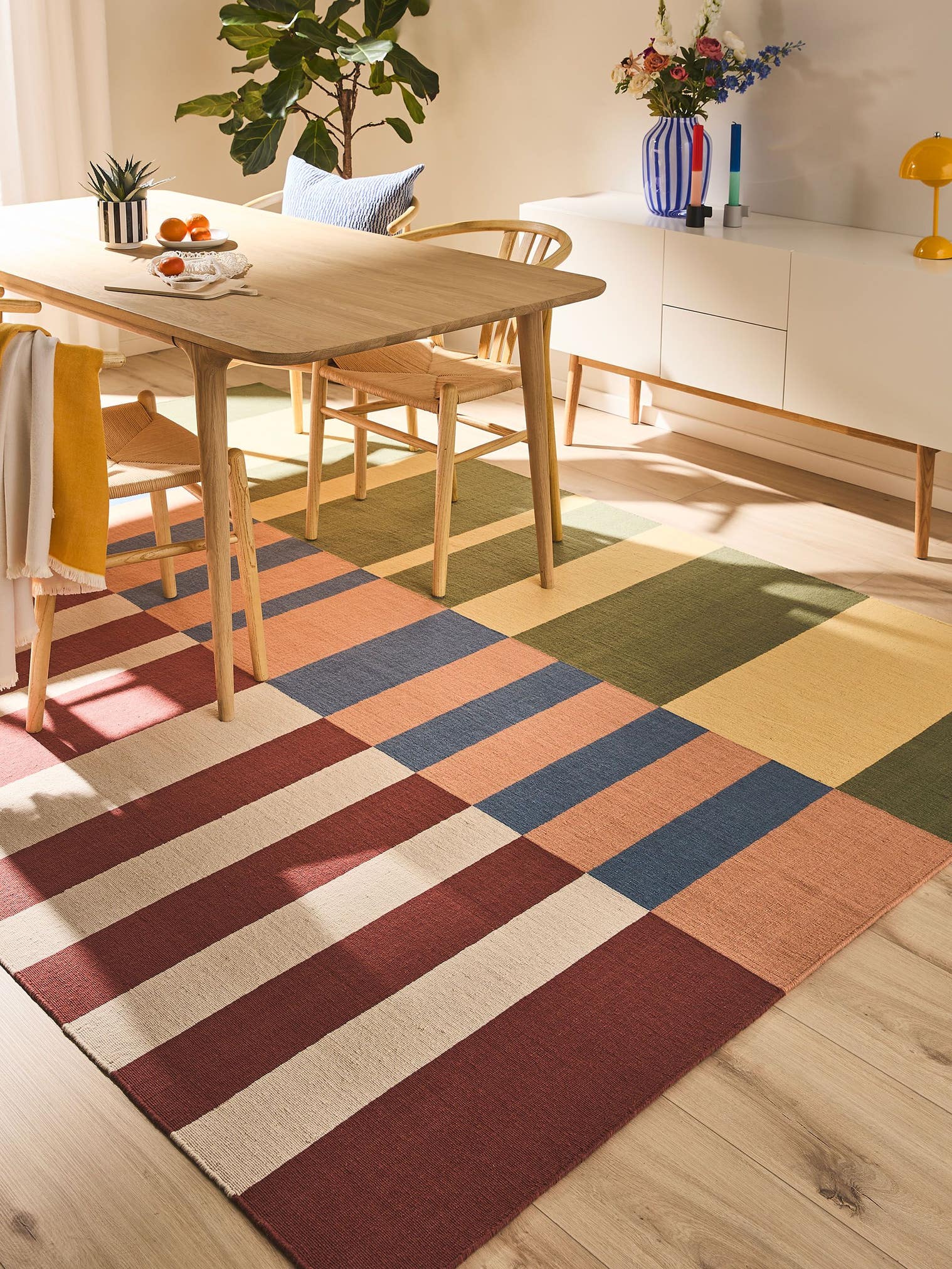 Tapete de 100% lã em Multicolorido com pelo de até 5 mm de altura da benuta Nest