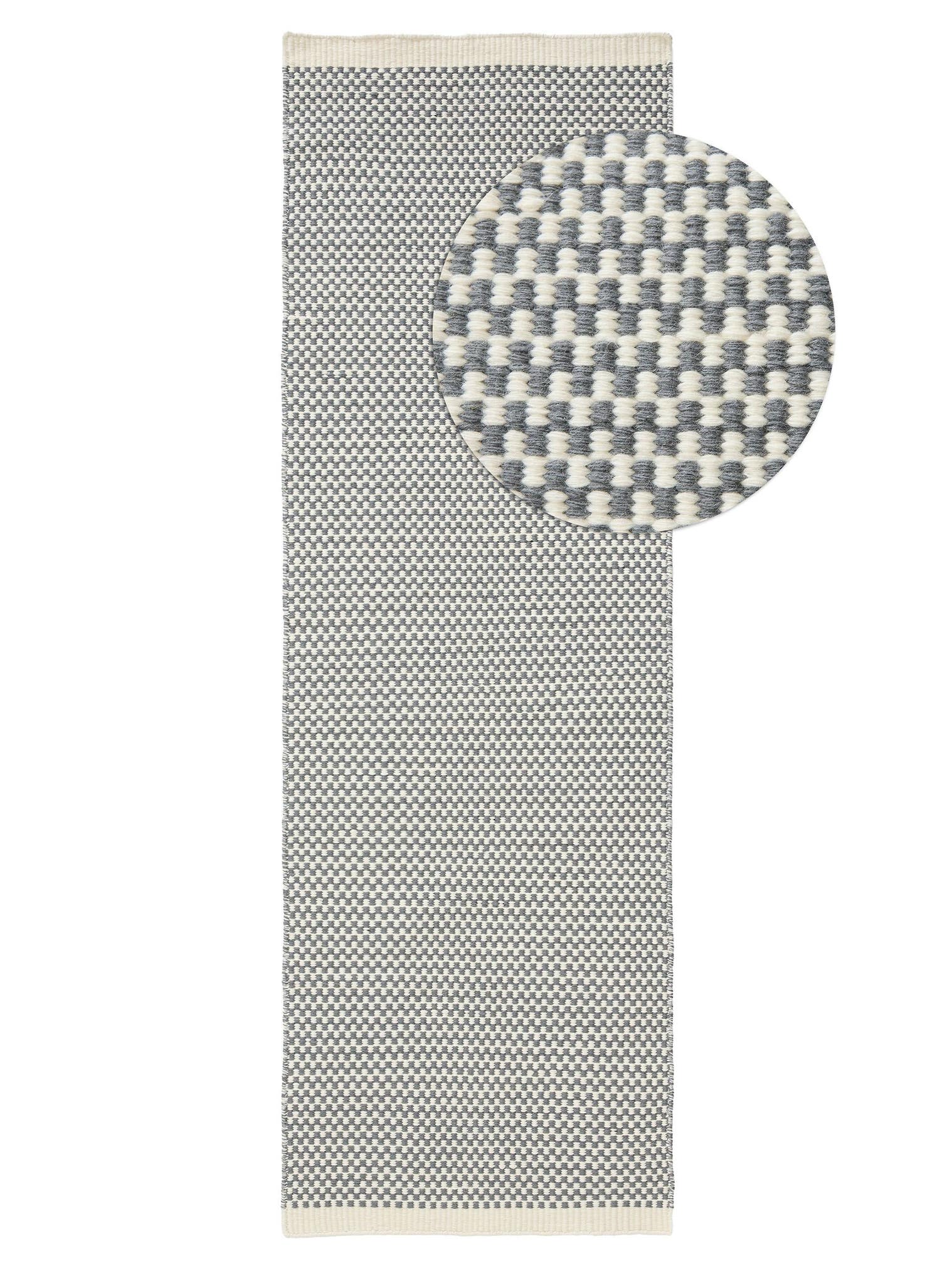 Teppich aus 100% Wolle (aus Neuseeland) in Grau mit bis 5 mm hohem Flor von benuta Pure