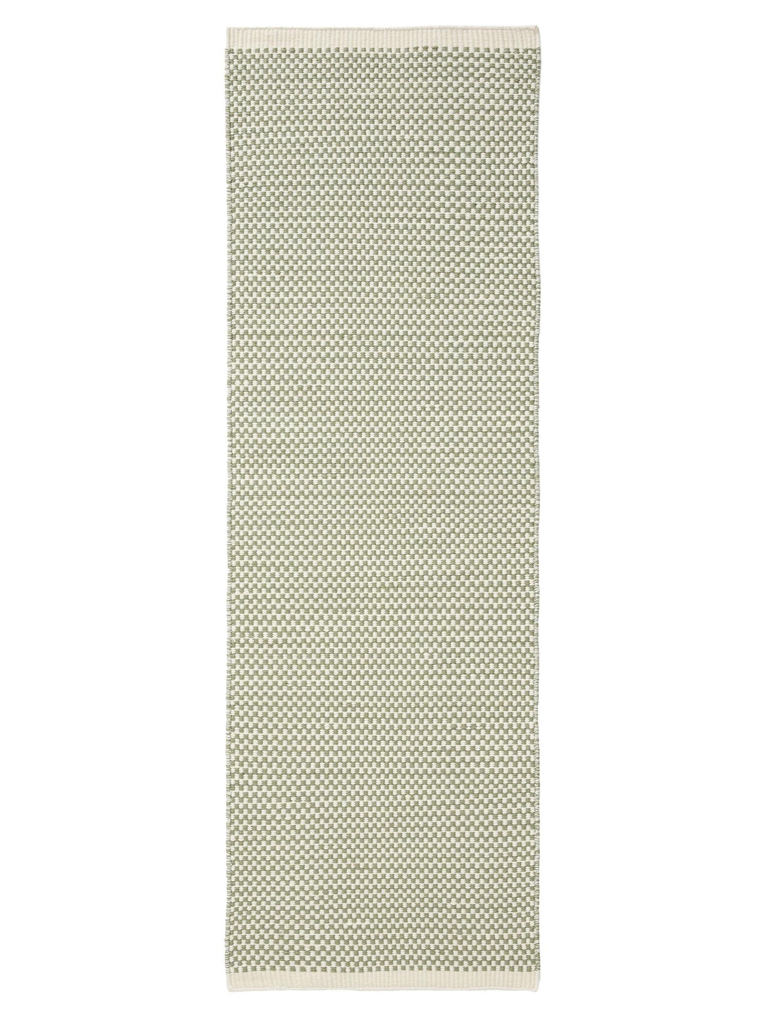 Tapijt van 100% Wol (uit Nieuw-Zeeland) in Groen met een 1- 5 mm hoge pool van benuta Pure