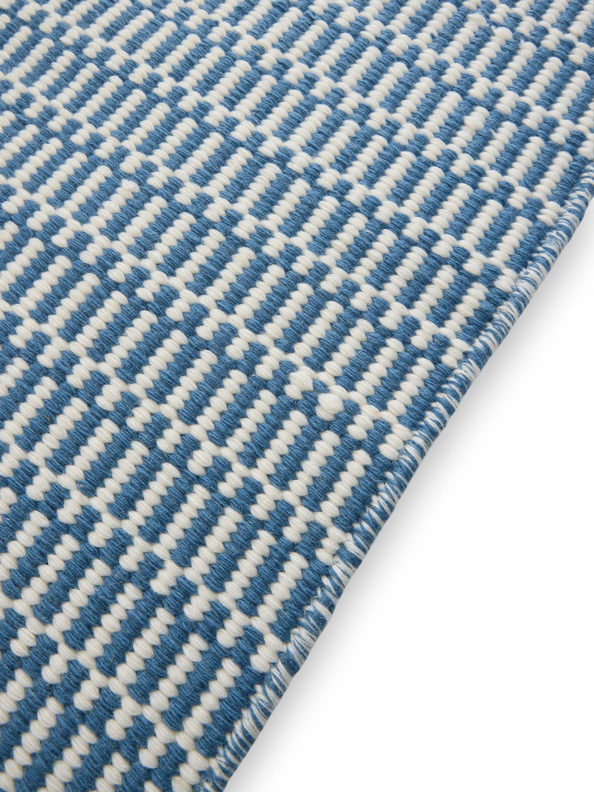 Rug made of 100% Wool from (New Zealand) in Blue with a 1- 5 mm high pile by benuta Pure