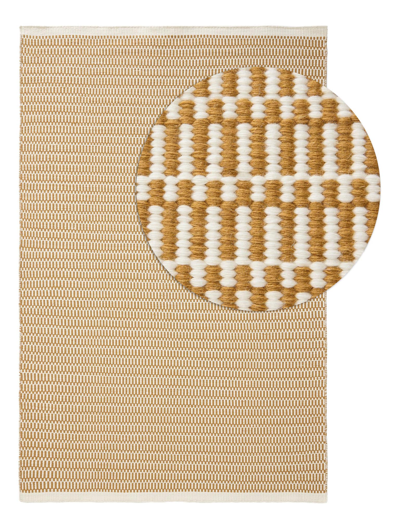 Teppich aus 100% Wolle (aus Neuseeland) in Braun mit bis 5 mm hohem Flor von benuta Pure
